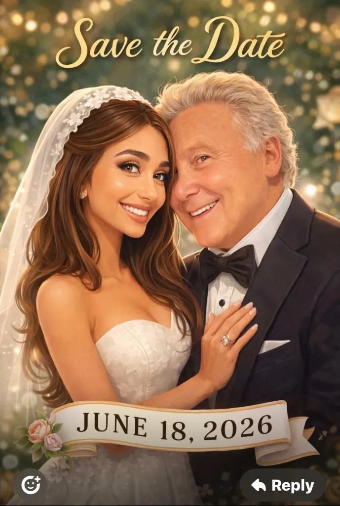 Illustration of Stephen Cloobeck and Shoshana Levie for their wedding save-the-date invite.