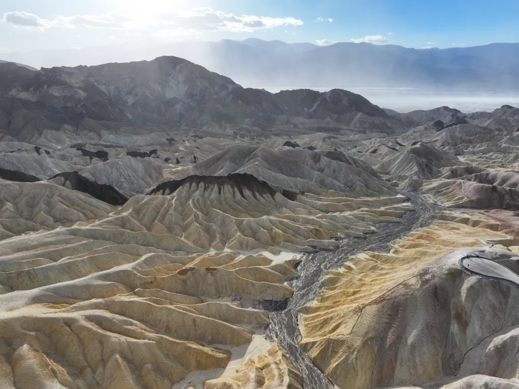 Erosional landscape at Zabriskie Point, Death Valley National Park, California.