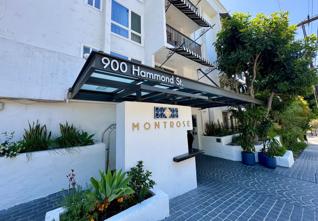 The Montrose Hotel at 900 Hammond St in West Hollywood, California.