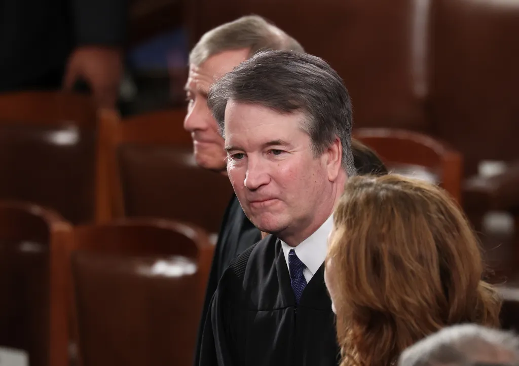 Supreme Court Associate Justice Brett Kavanaugh attends the State of the Union address at the Capitol on Feb. 24, 2026.