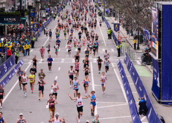 A Brisk Day in Boston, for the Weather and Runners Alike