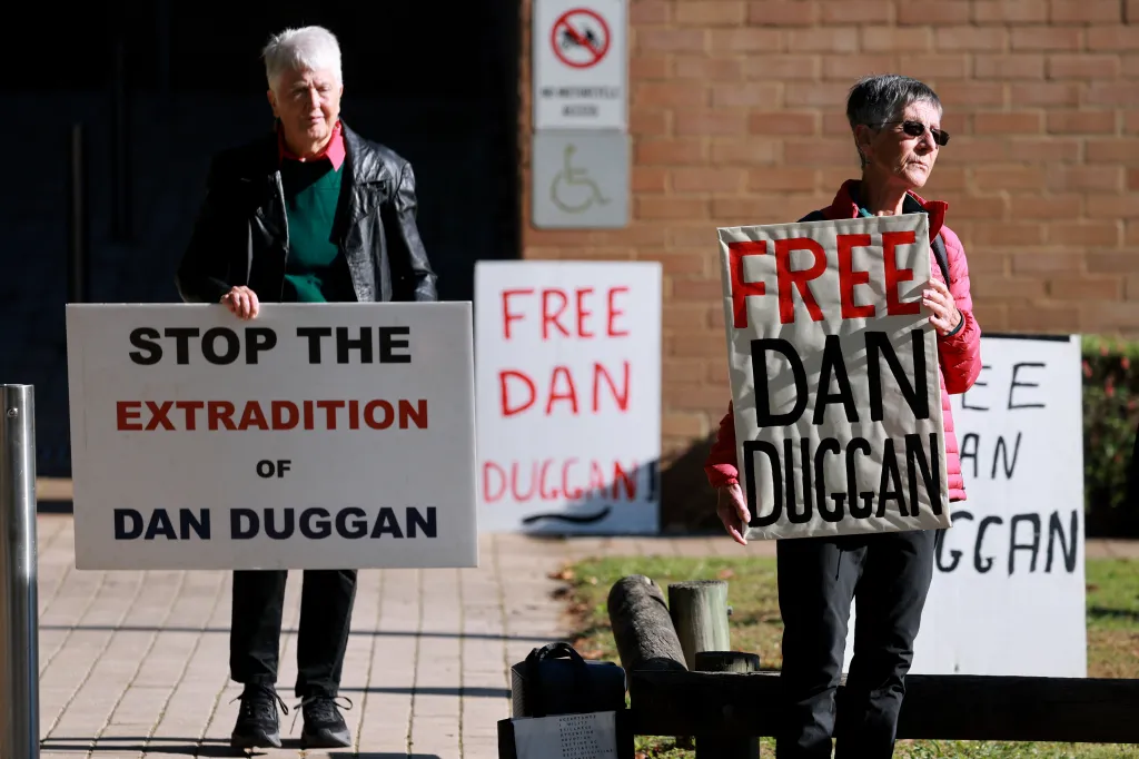 Supporters of Daniel Duggan