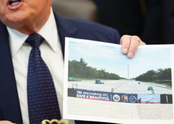 Trump Says He’s Renovating ‘Filthy’ Reflecting Pool on the National Mall