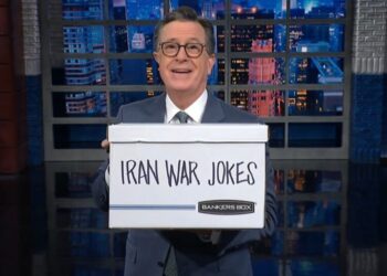 Stephen Colbert Sends Jimmy Kimmel a Box of ‘Iran War Jokes’