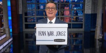 Stephen Colbert Sends Jimmy Kimmel a Box of ‘Iran War Jokes’