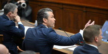 Hegseth Cites Falsehood to Defend His Firing of Senior Officers