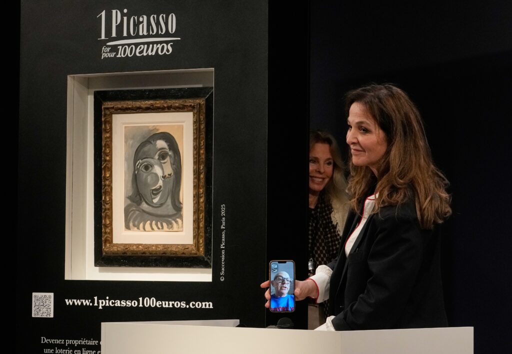 He bought two raffle tickets and won a Picasso worth more than $1 million