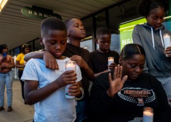 Relatives of mass shooting victims in Louisiana pray for end to domestic violence