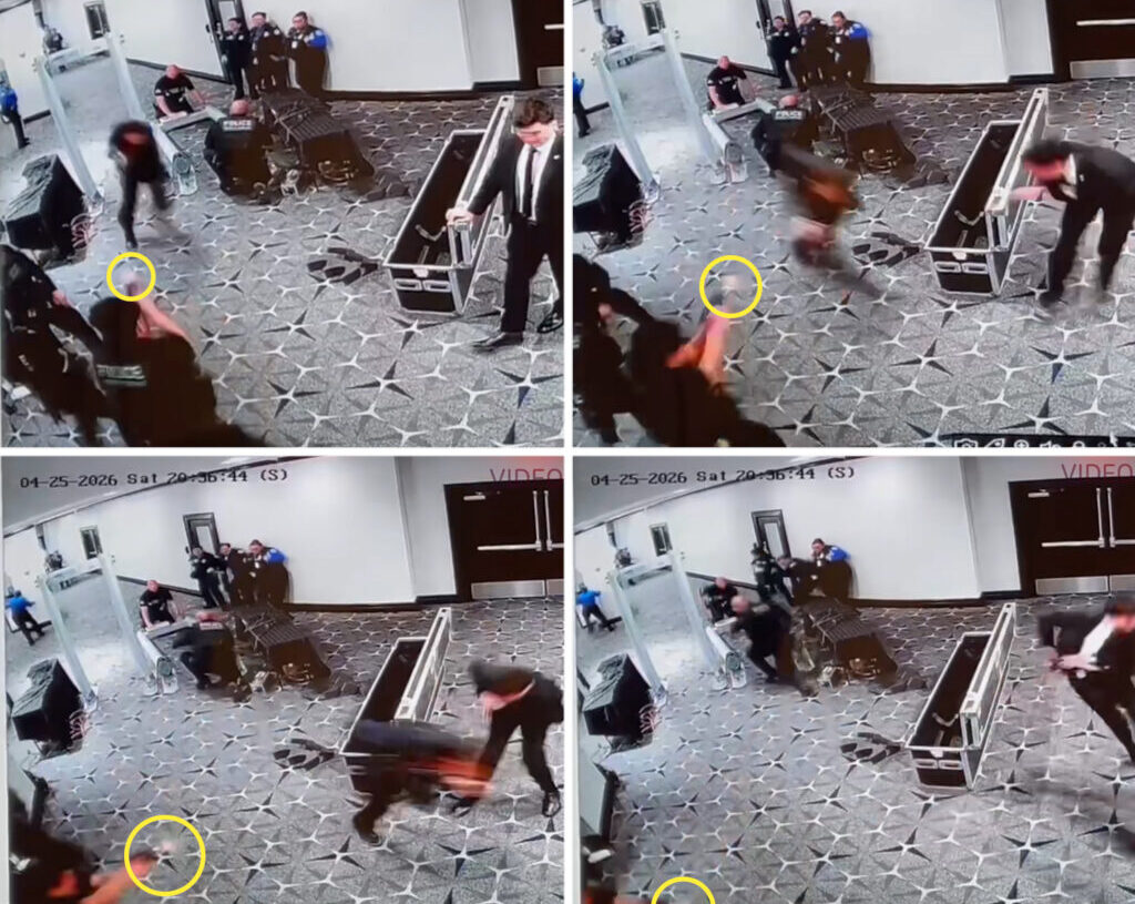 Video shows moment Secret Service officer fired at correspondents’ dinner suspect