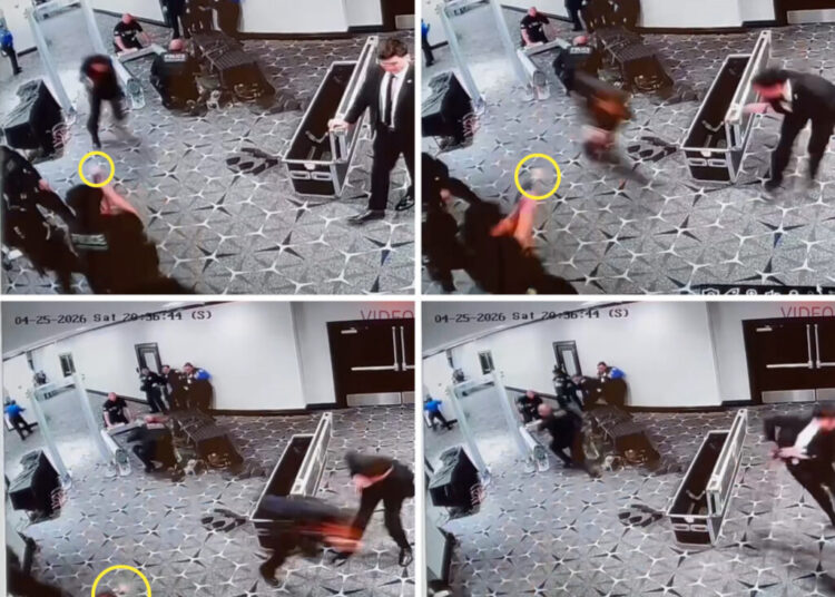 Video shows moment Secret Service officer fired at correspondents’ dinner suspect