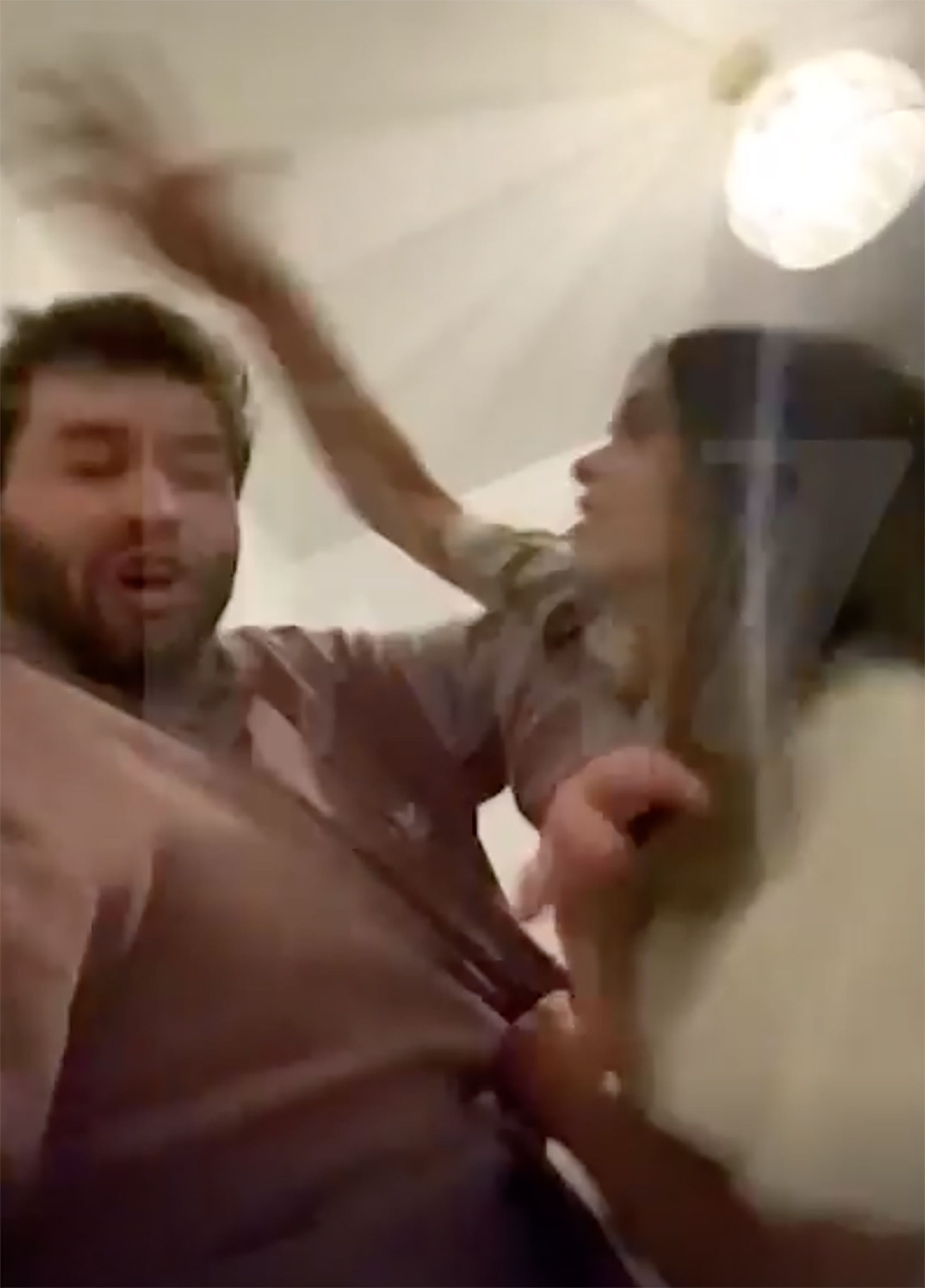 Taylor Frankie Paul throwing a chair at Dakota Mortensen.