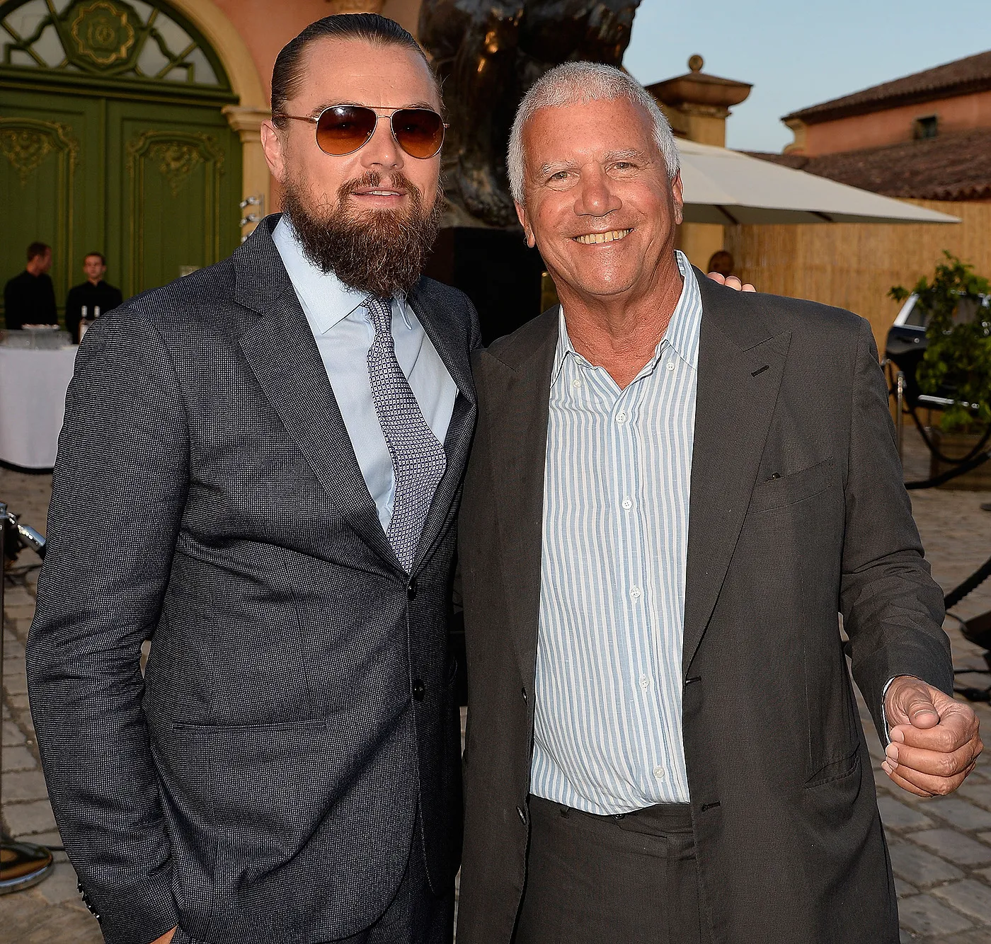Leonardo DiCaprio and Larry Gagosian