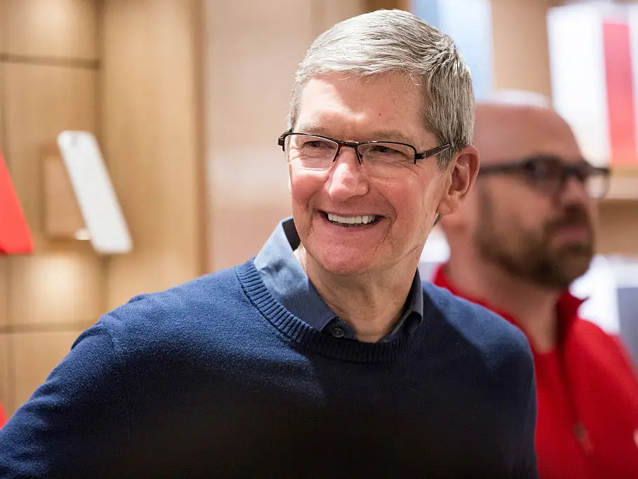 Tim Cook smiling.