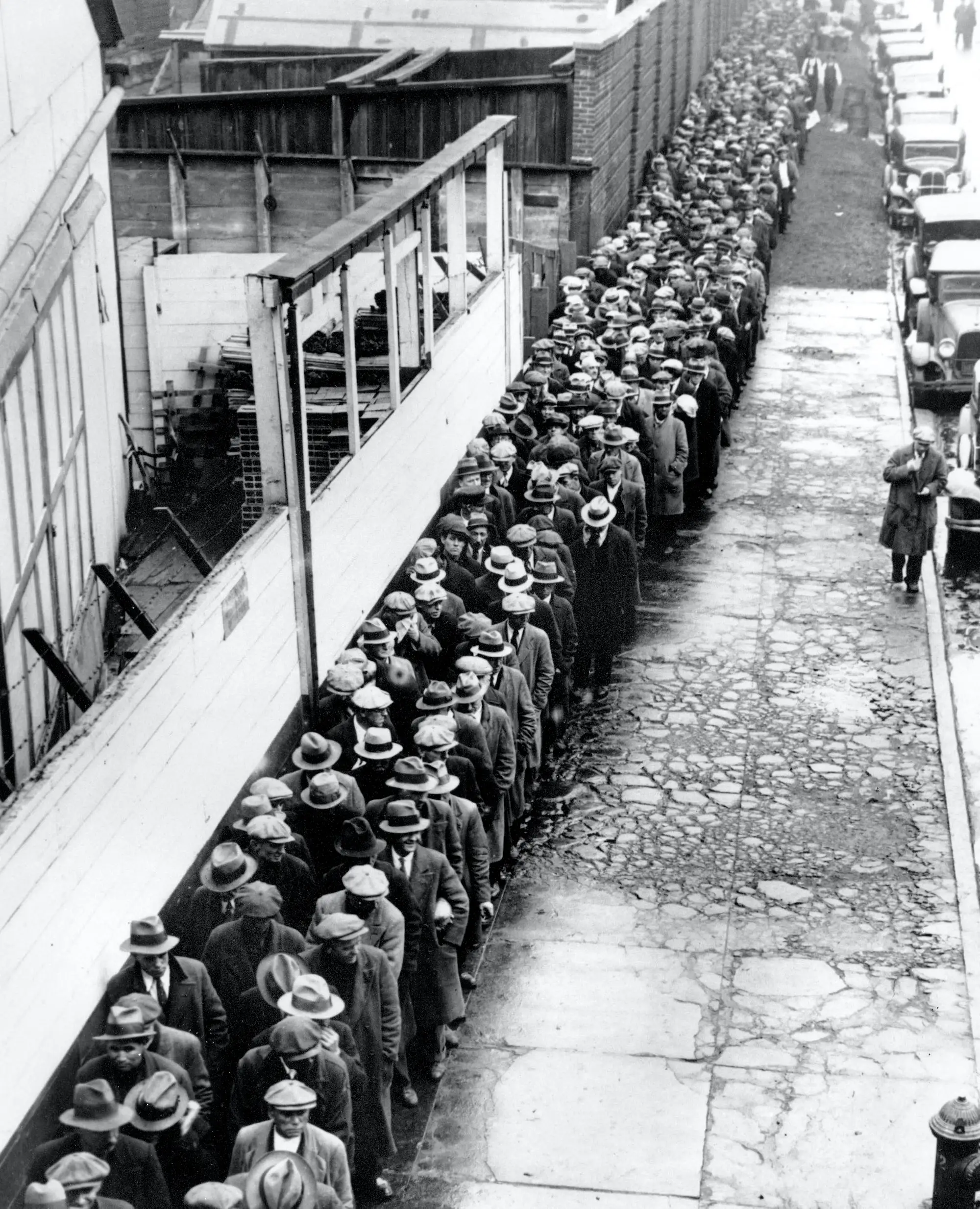 Great Depression food line