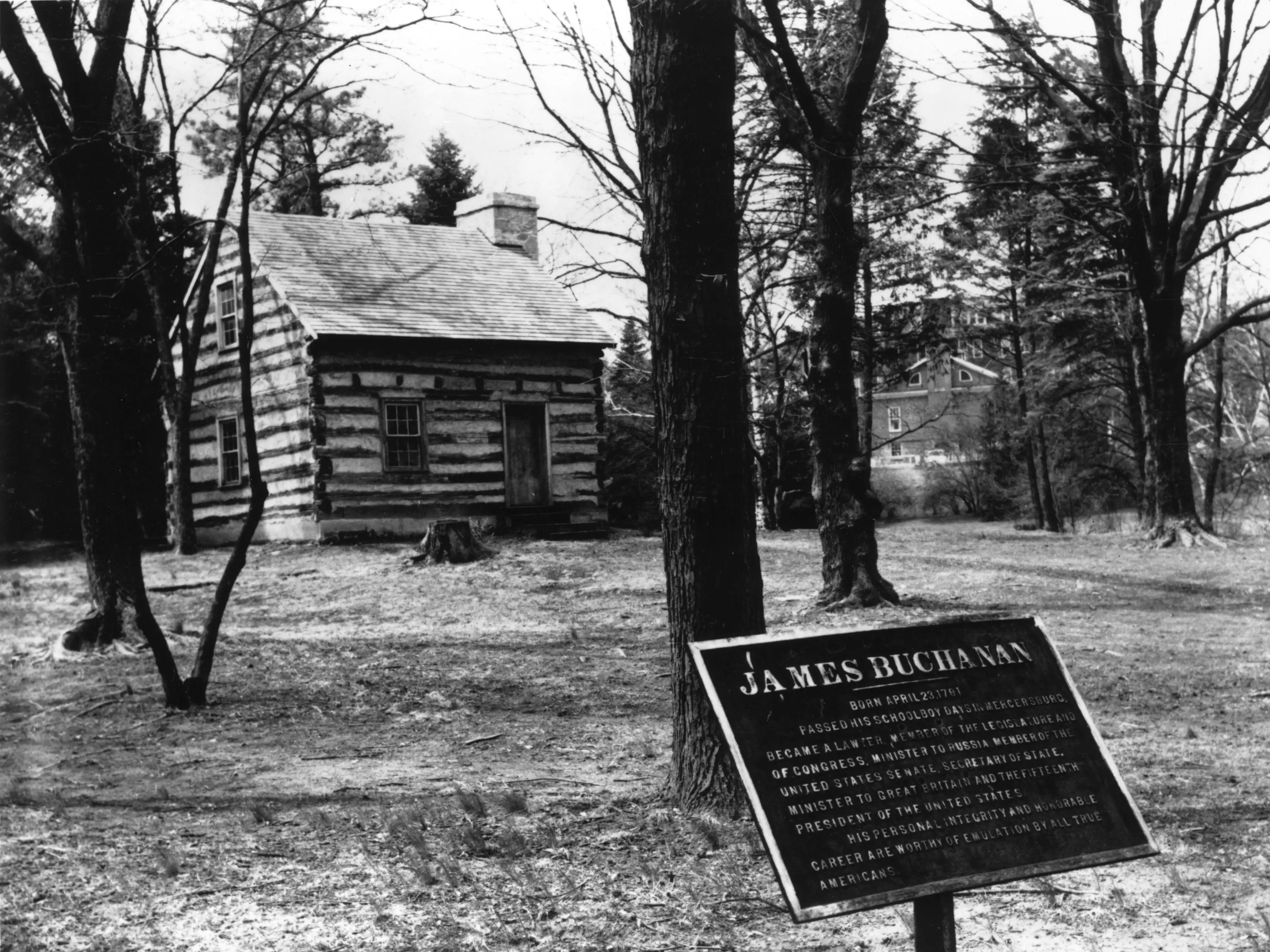 The cabin James Buchanan was born in.