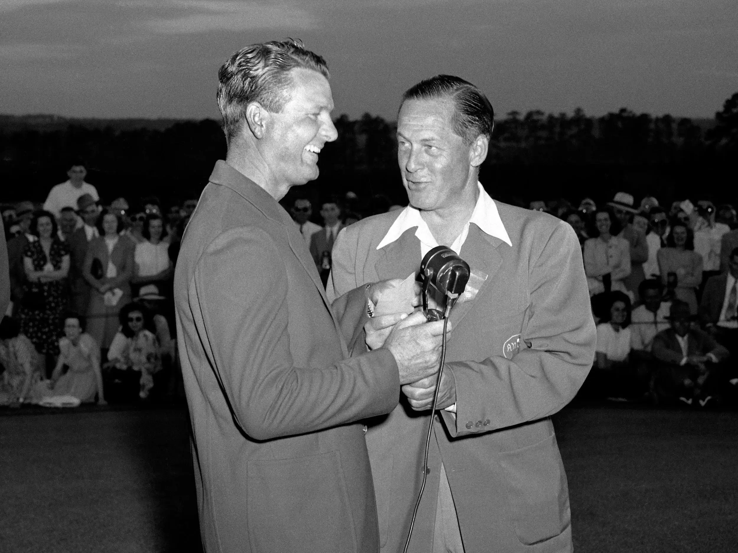 Jimmy Demaret and Bobby Jones, 1947 Masters