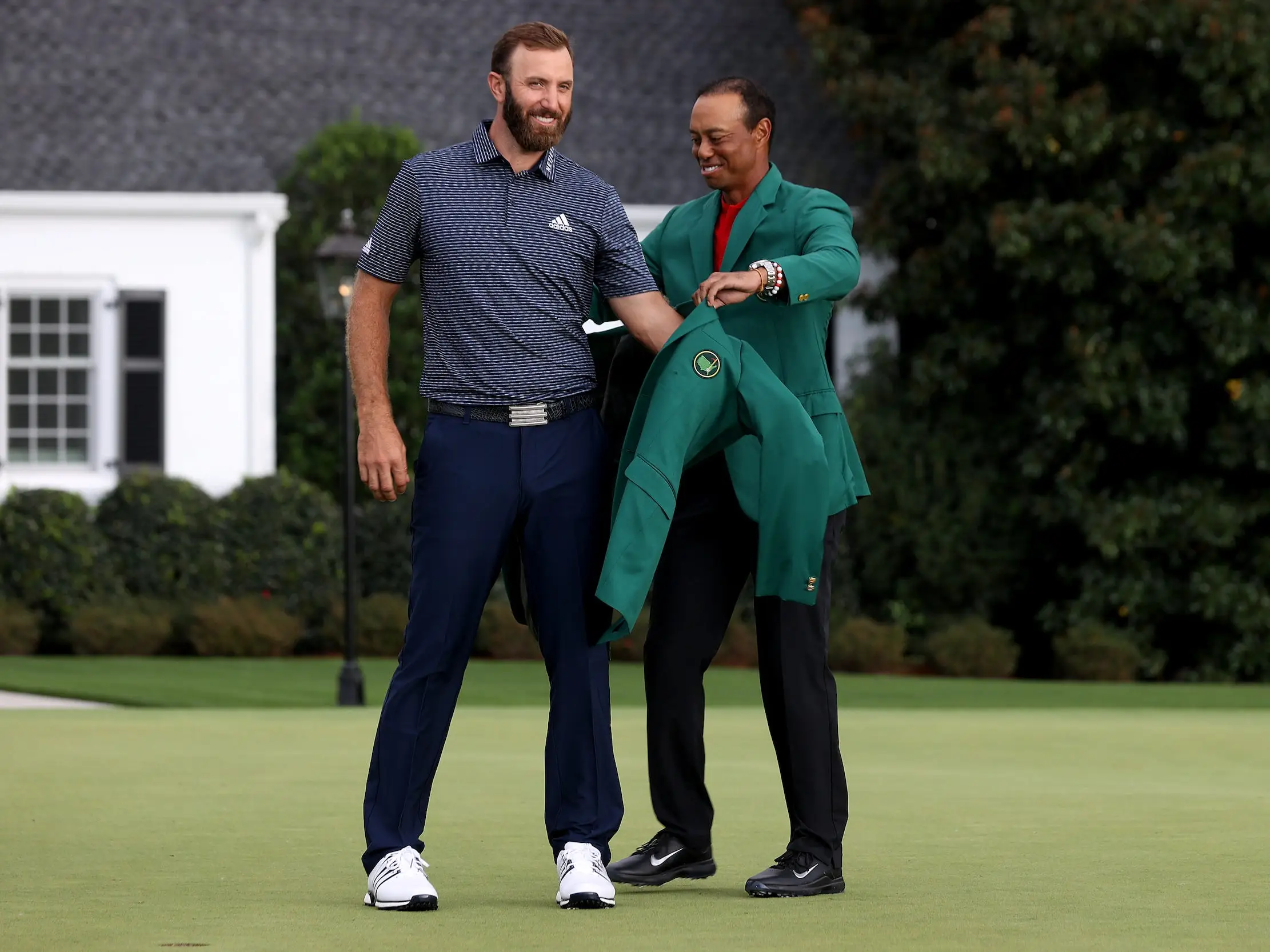 Dustin Johnson, Tiger Woods, 2020 Masters
