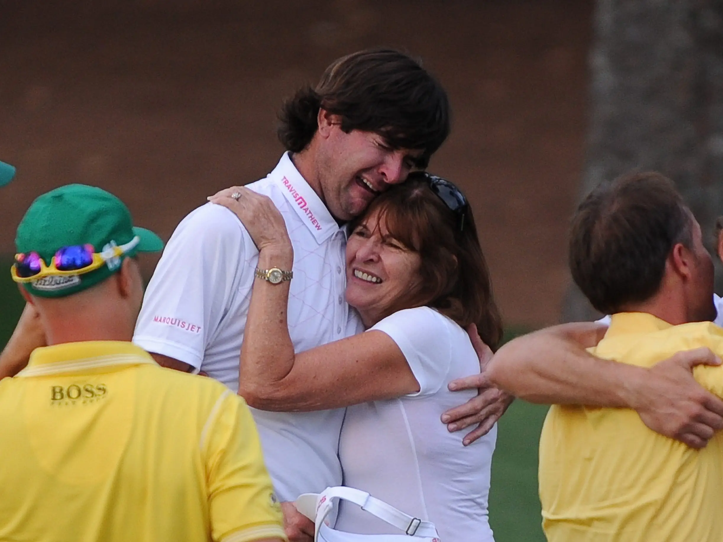 Bubba Watson, 2012 Masters, with mom Molly