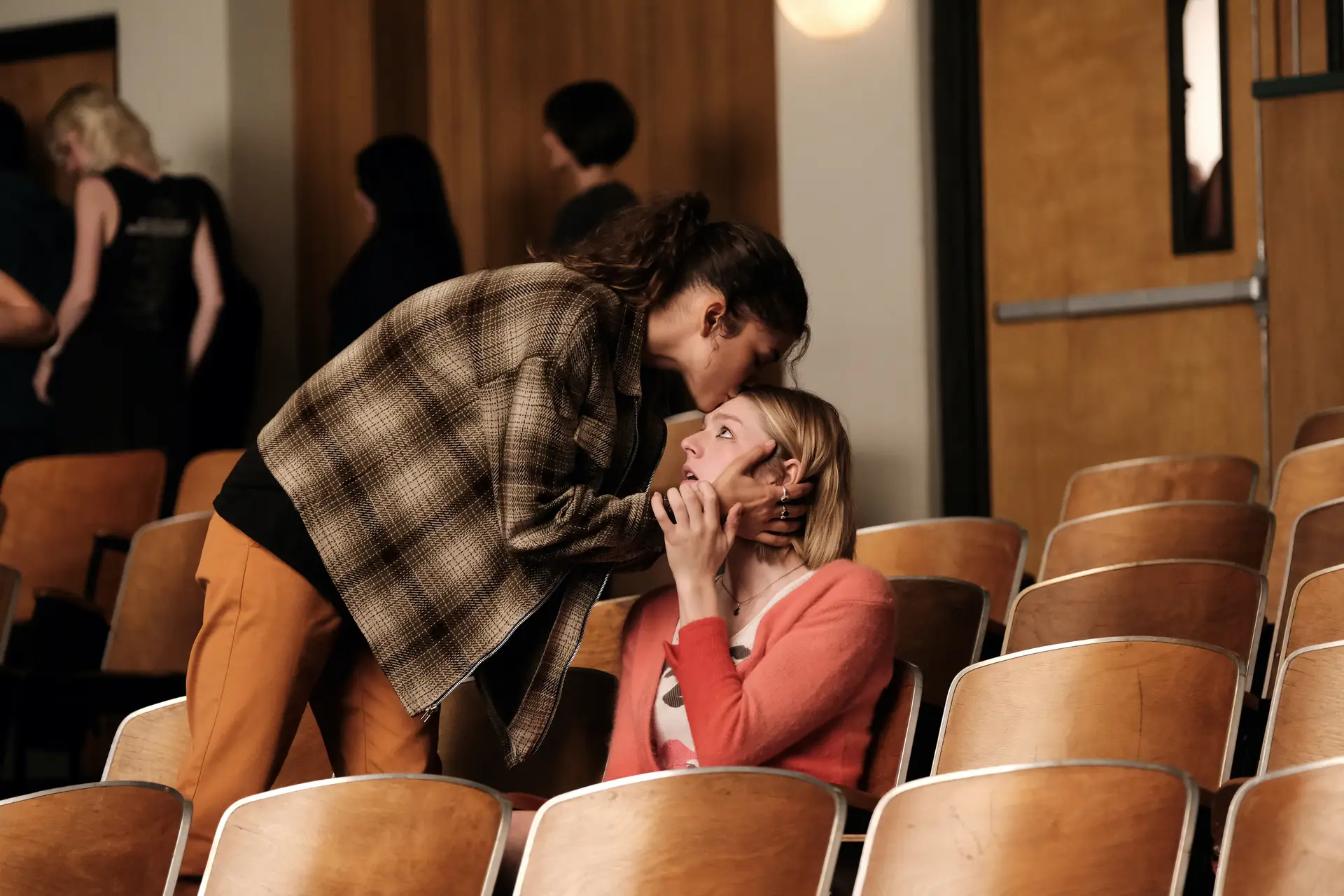 Rue kissing Jules' forehead on the season two finale of 