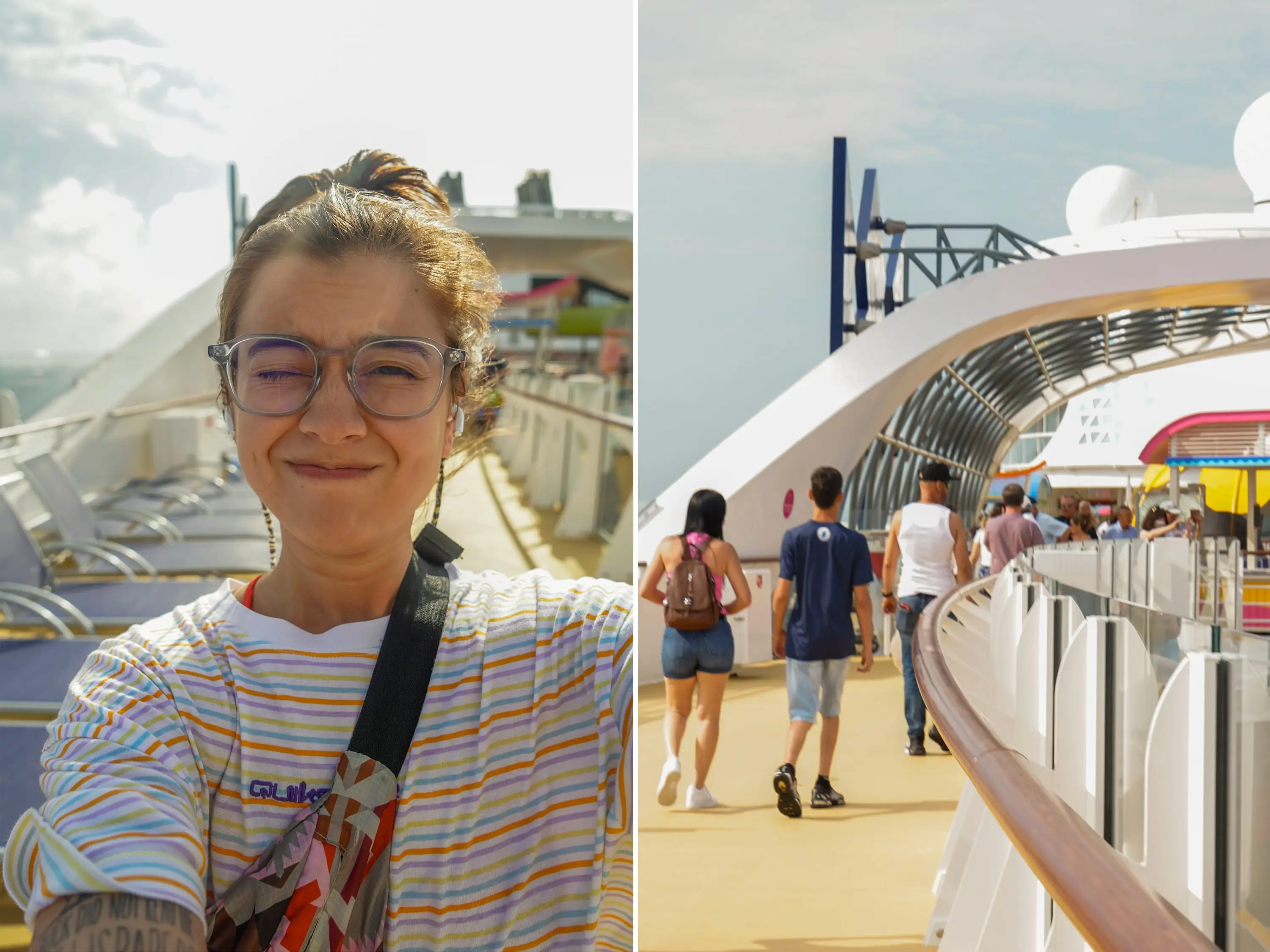 The author alone on the world's largest cruise ship