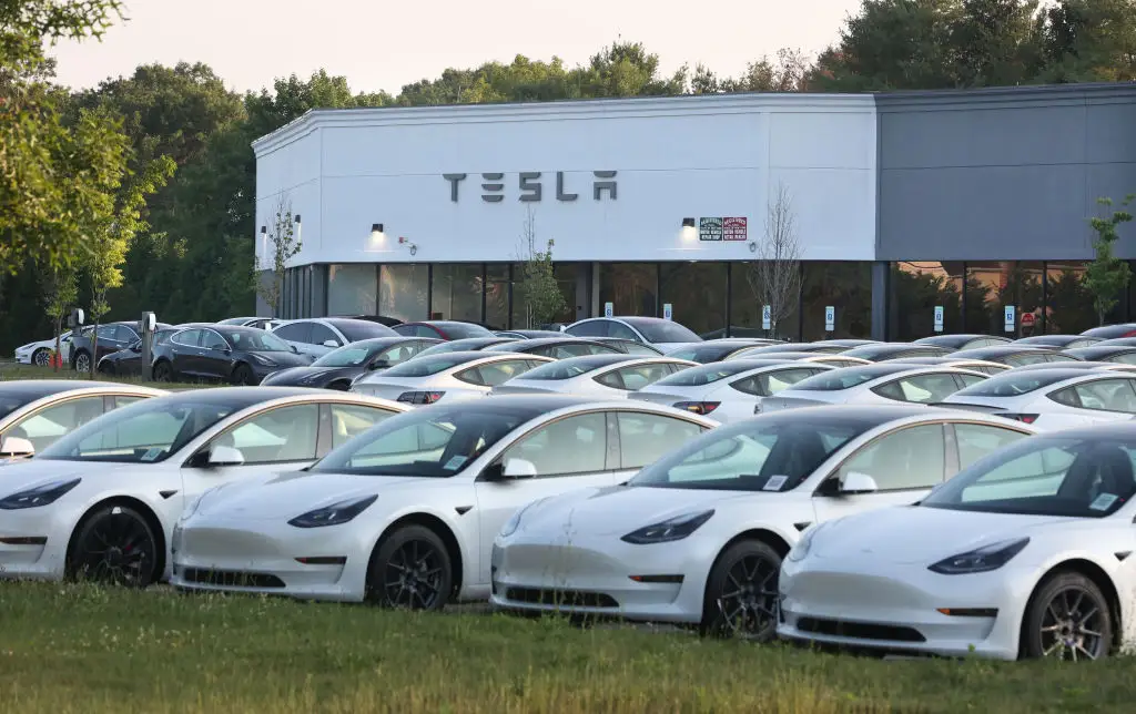 Tesla registrations fell in California.