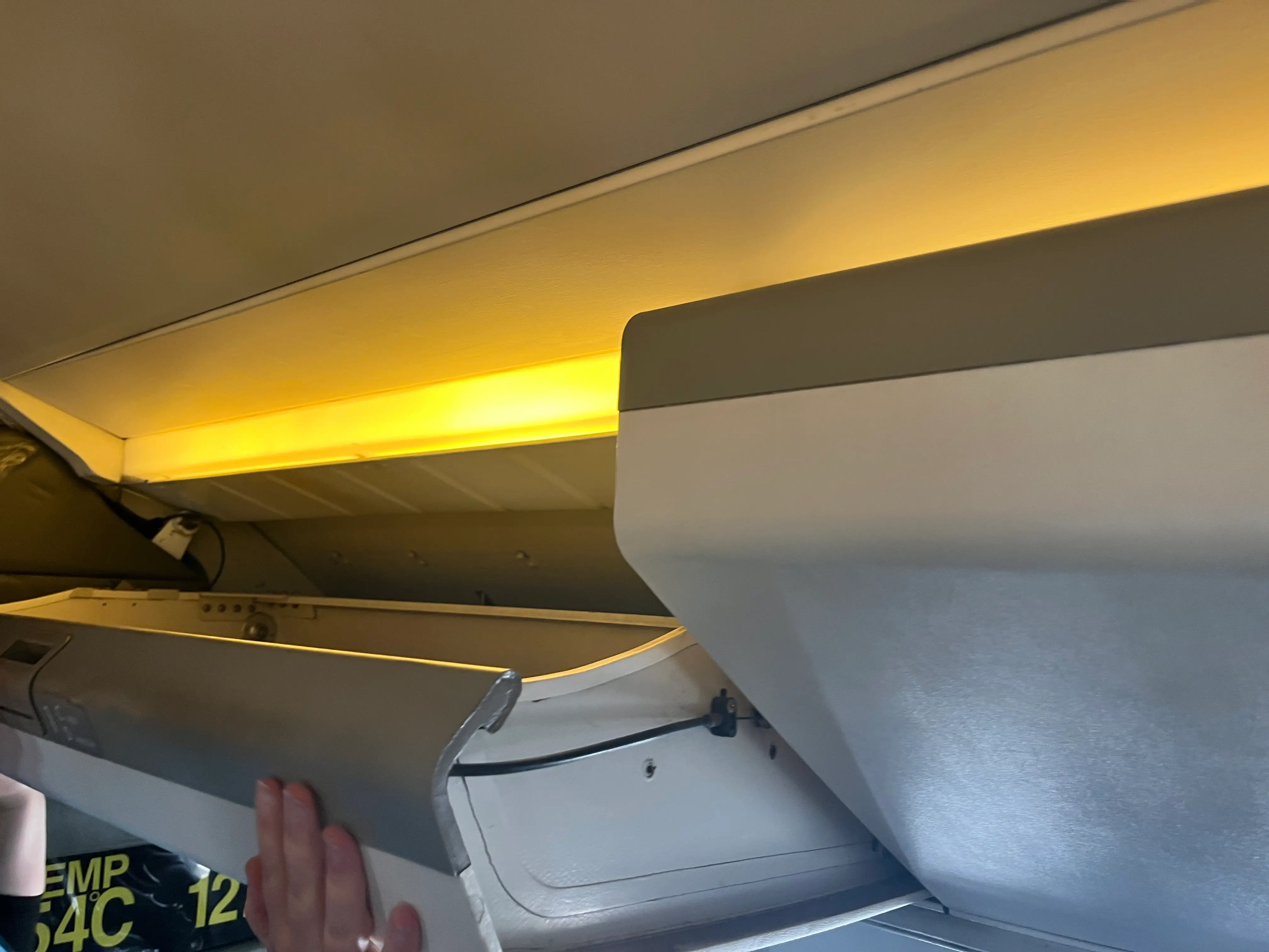 Luggage bins on the Concorde.