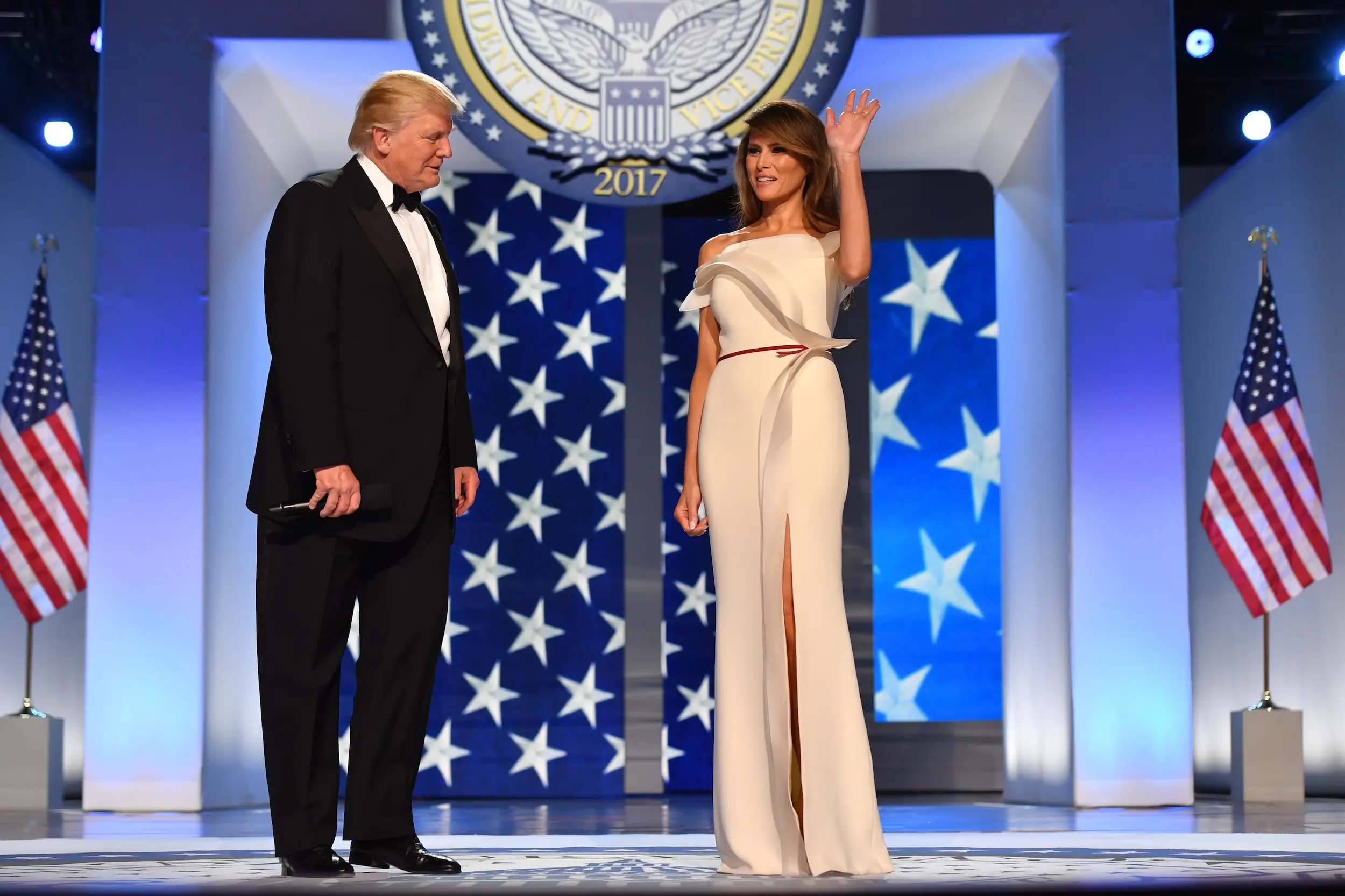 Donald and Melania Trump at the 2017 Inauguration Ball 2017.