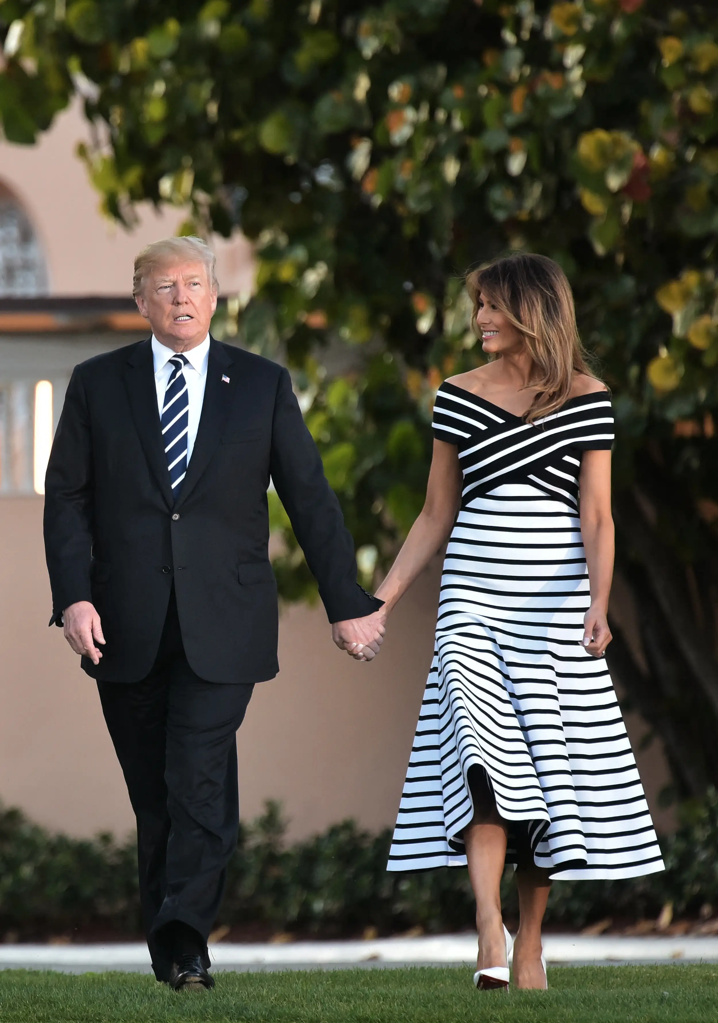 Donald and Melania Trump at Mar-a-Lago in April 2018.