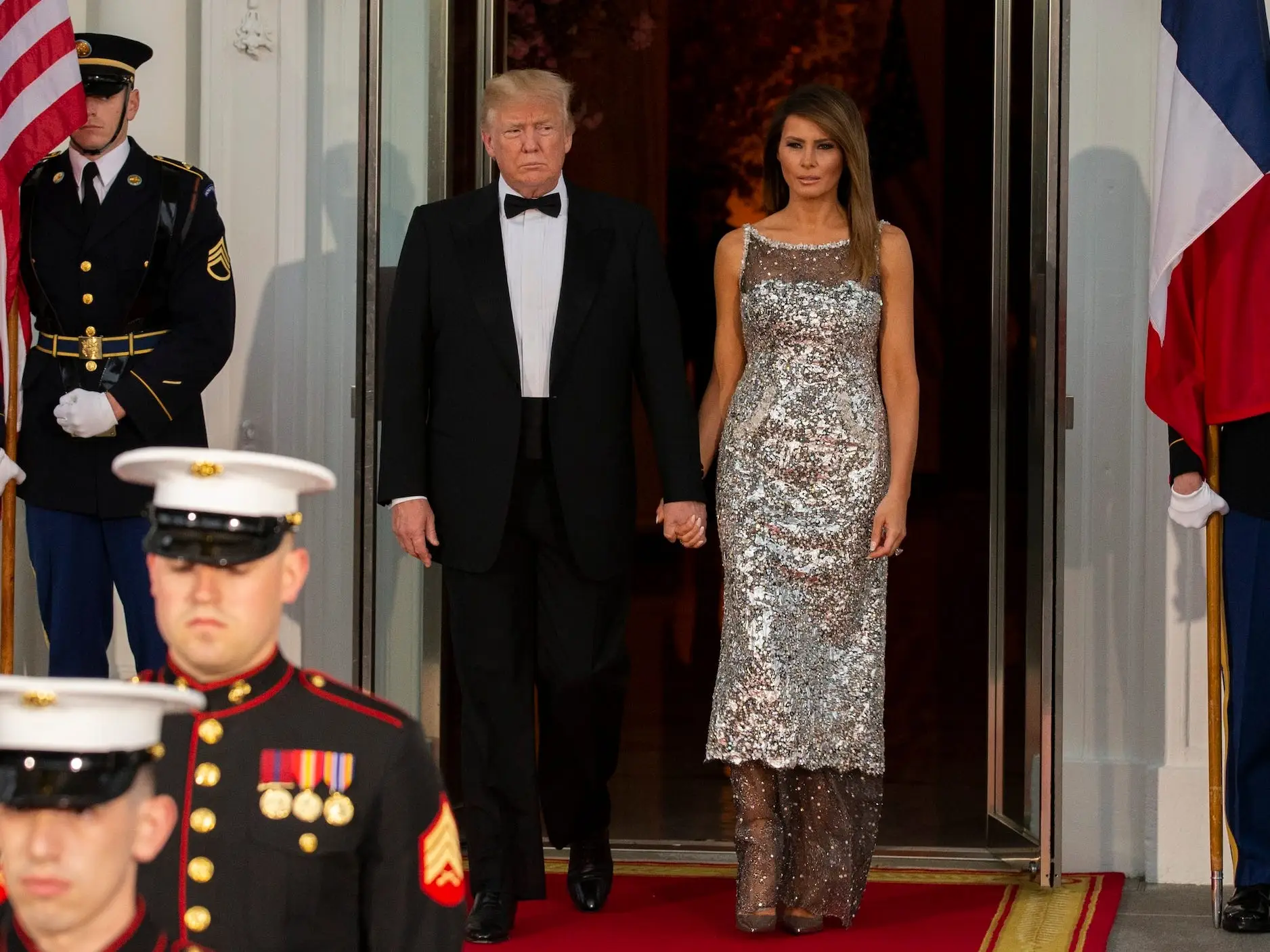 Donald and Melania Trump at the White House in April 2018.