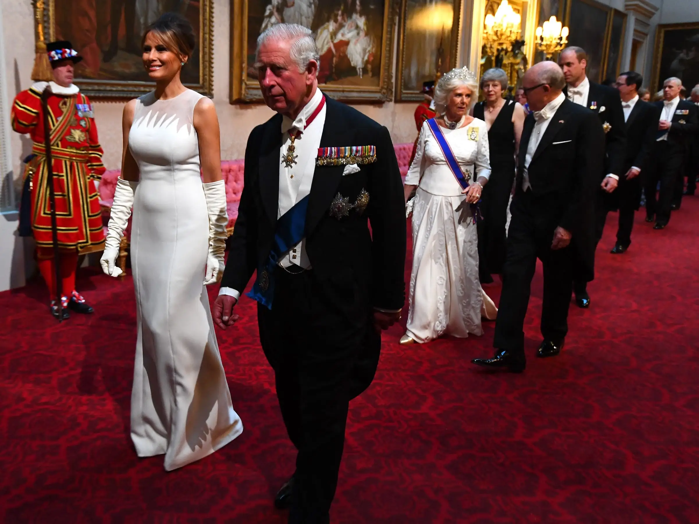 Melania Trump and Prince Charles in June 2019.