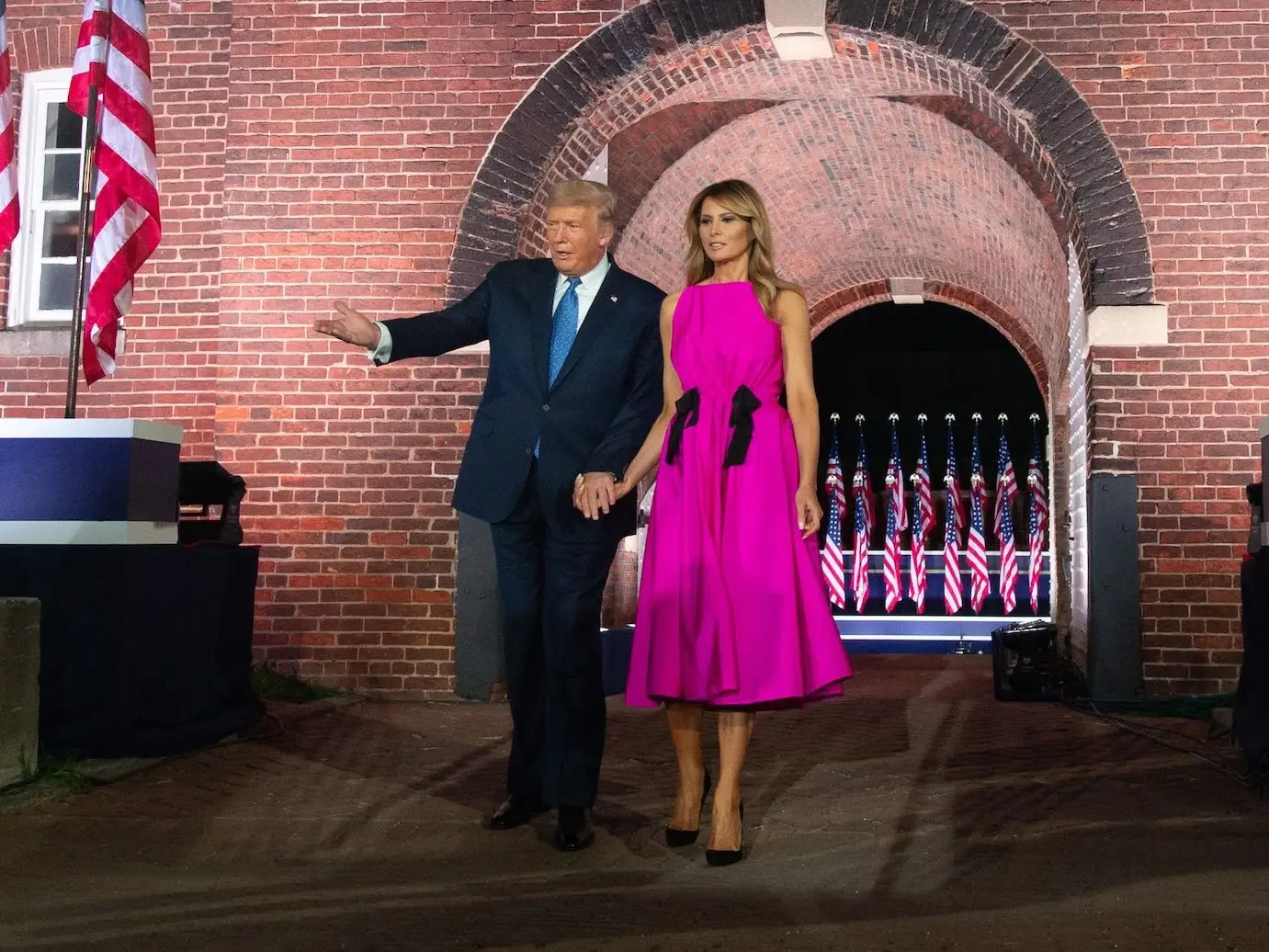 Donald and Melania Trump in August 2020.