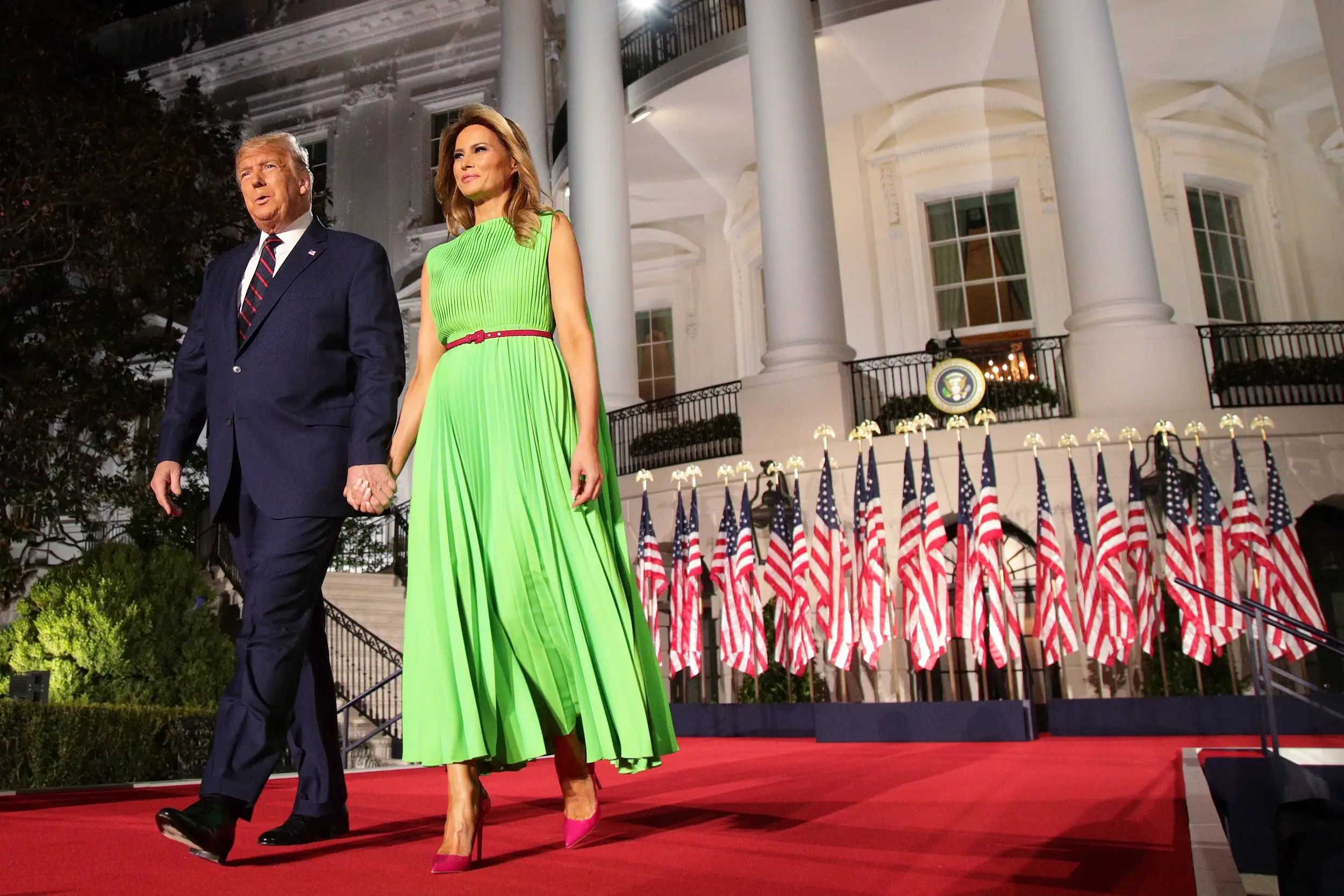 Donald and Melania Trump in August 2020.