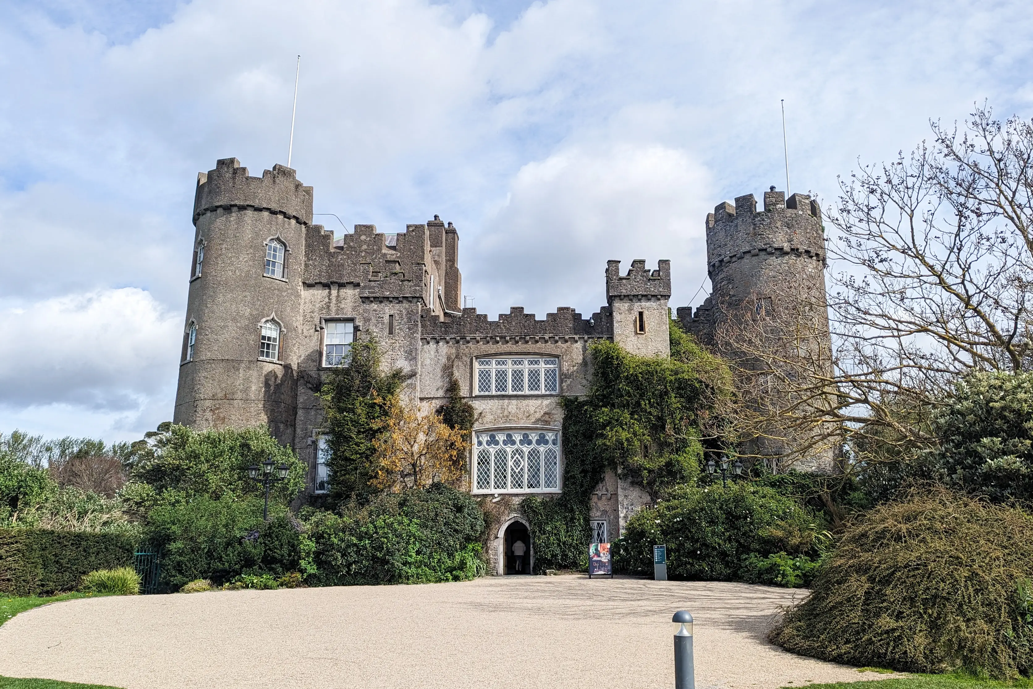 Castle-like structure in Malahide, Ireland on a layover in Dublin.