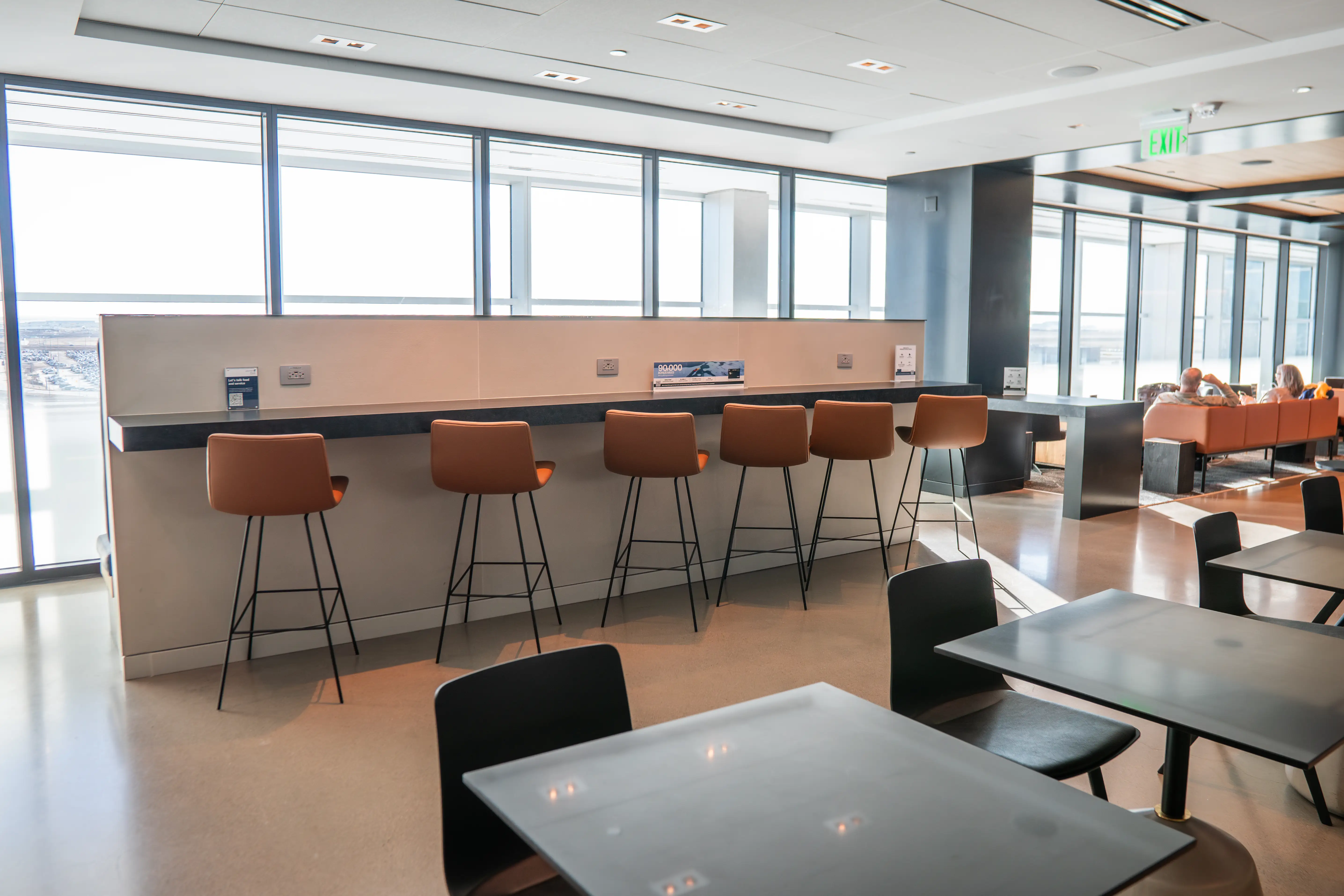 United club in Dever with stool and table and chair seating