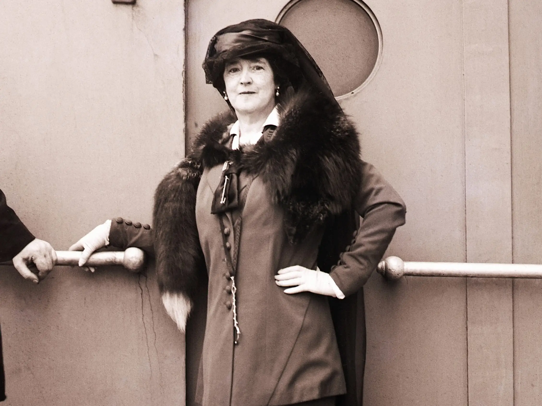 Lucy Duff-Gordon and her husband survived the sinking.