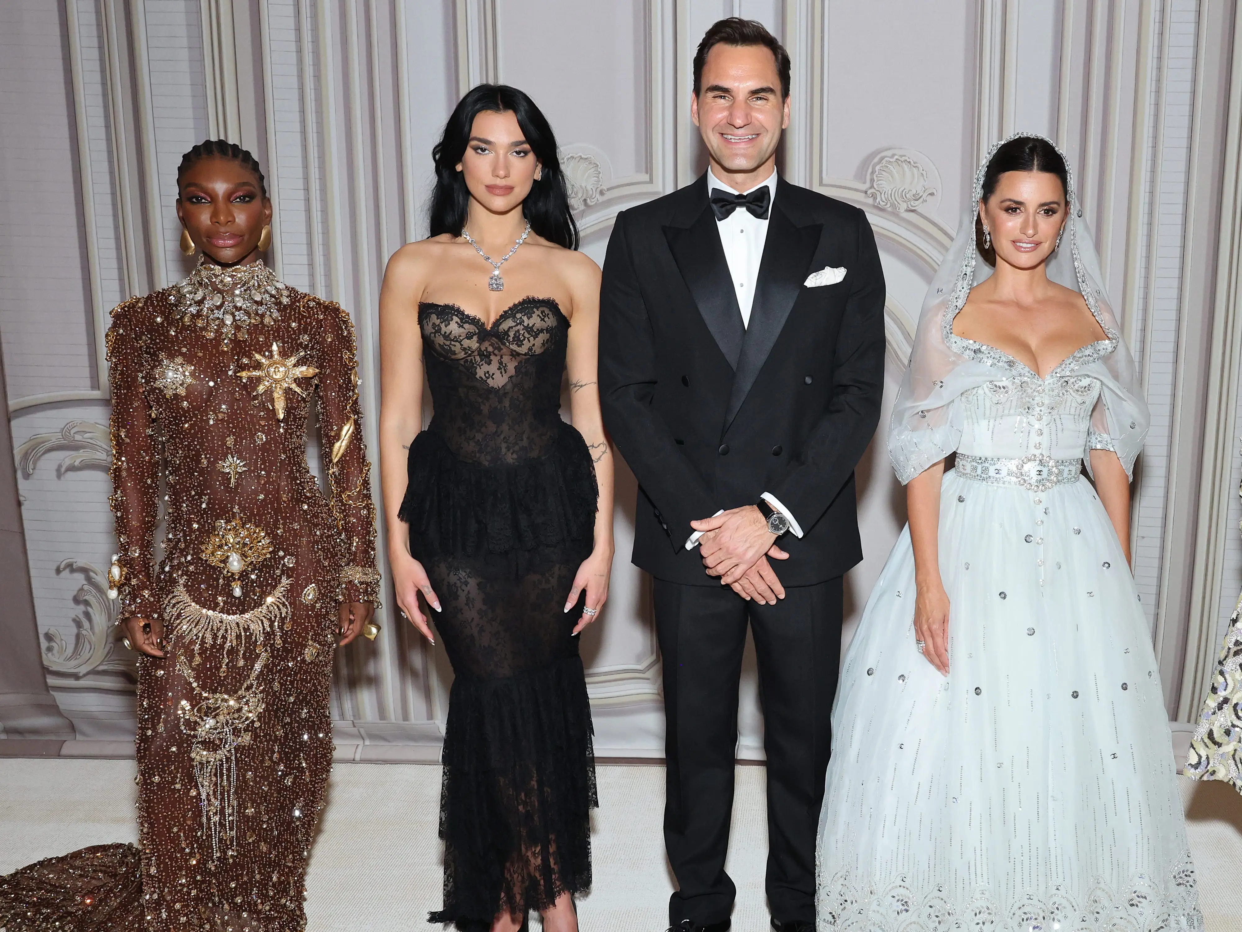 Michaela Coel, Dua Lipa, Roger Federer, and Penélope Cruz at the 2023 met gala