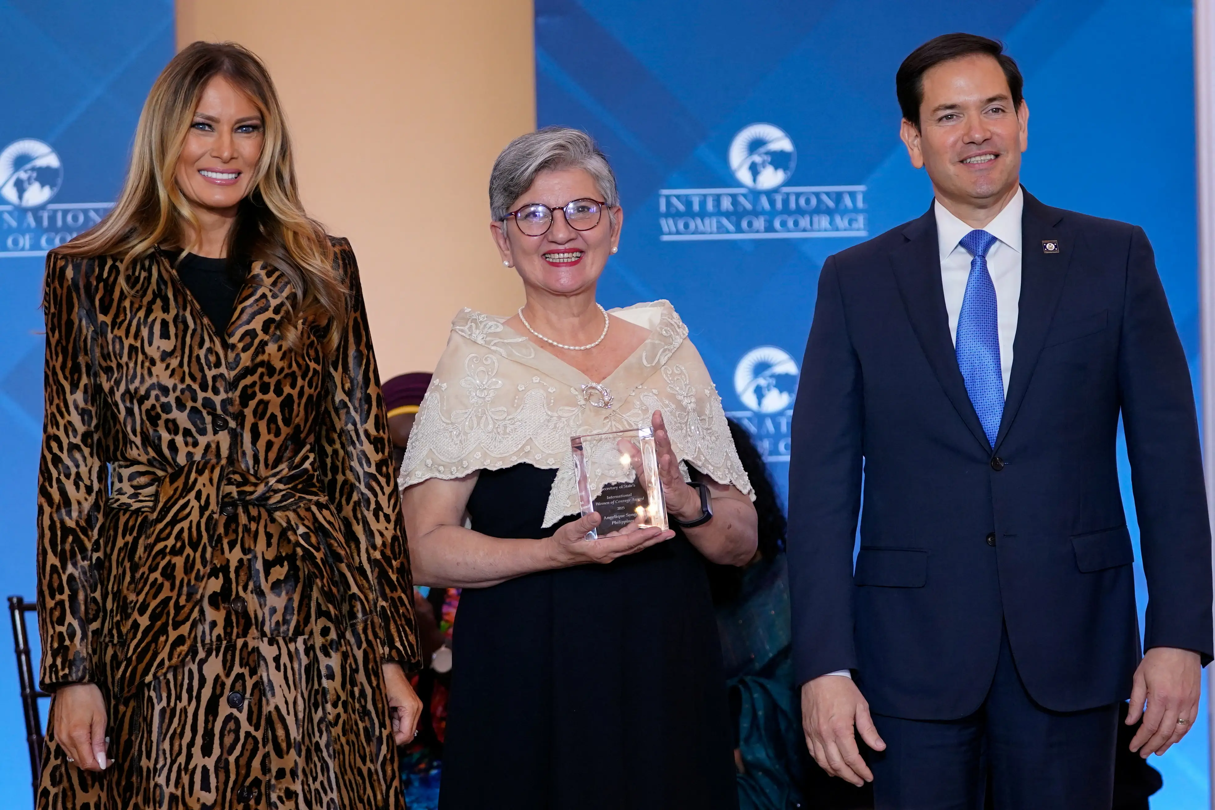 Melania Trump and Marco Rubio at the International Women of Courage Awards.