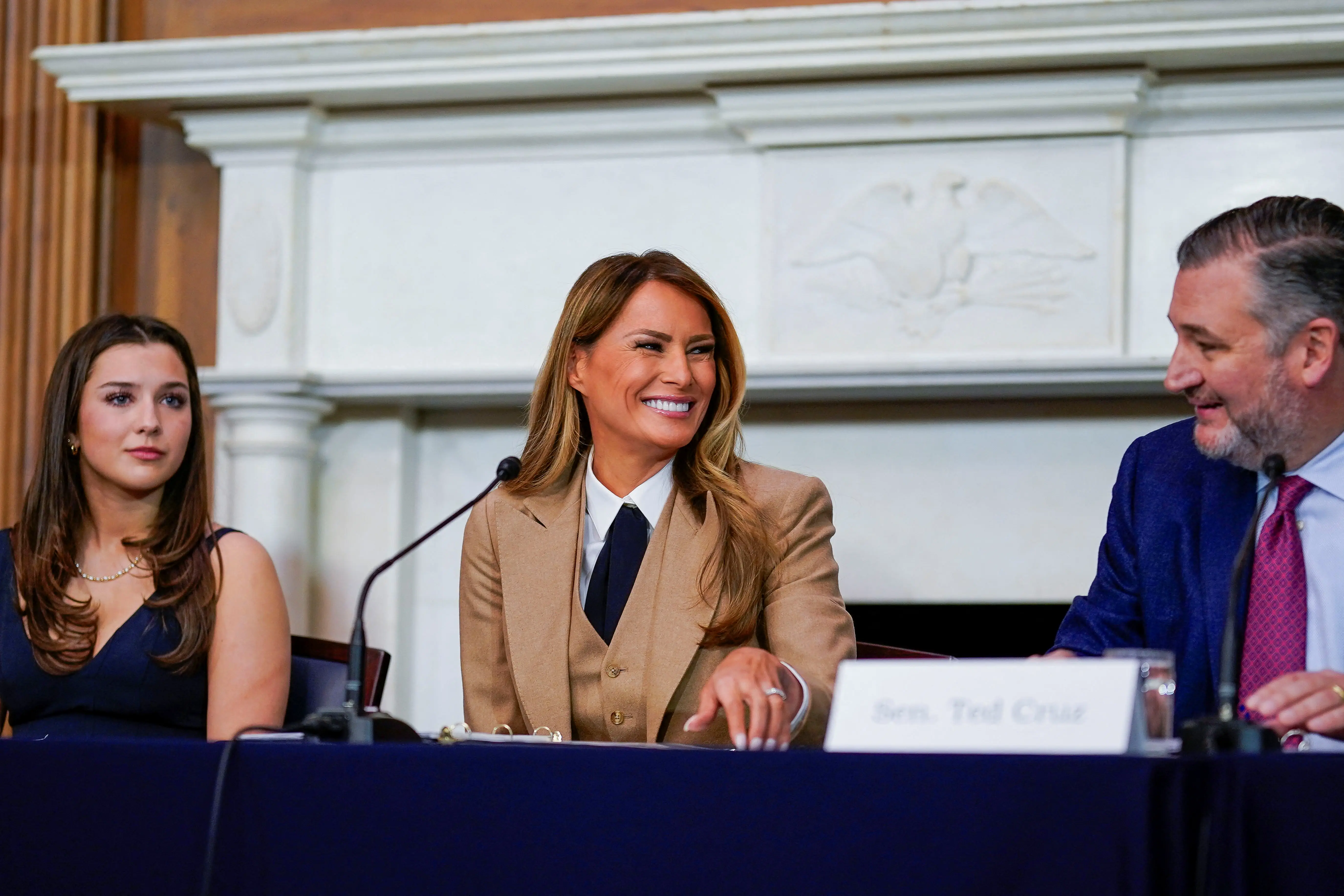 Melania Trump at a roundtable discussion on the Take It Down Act.