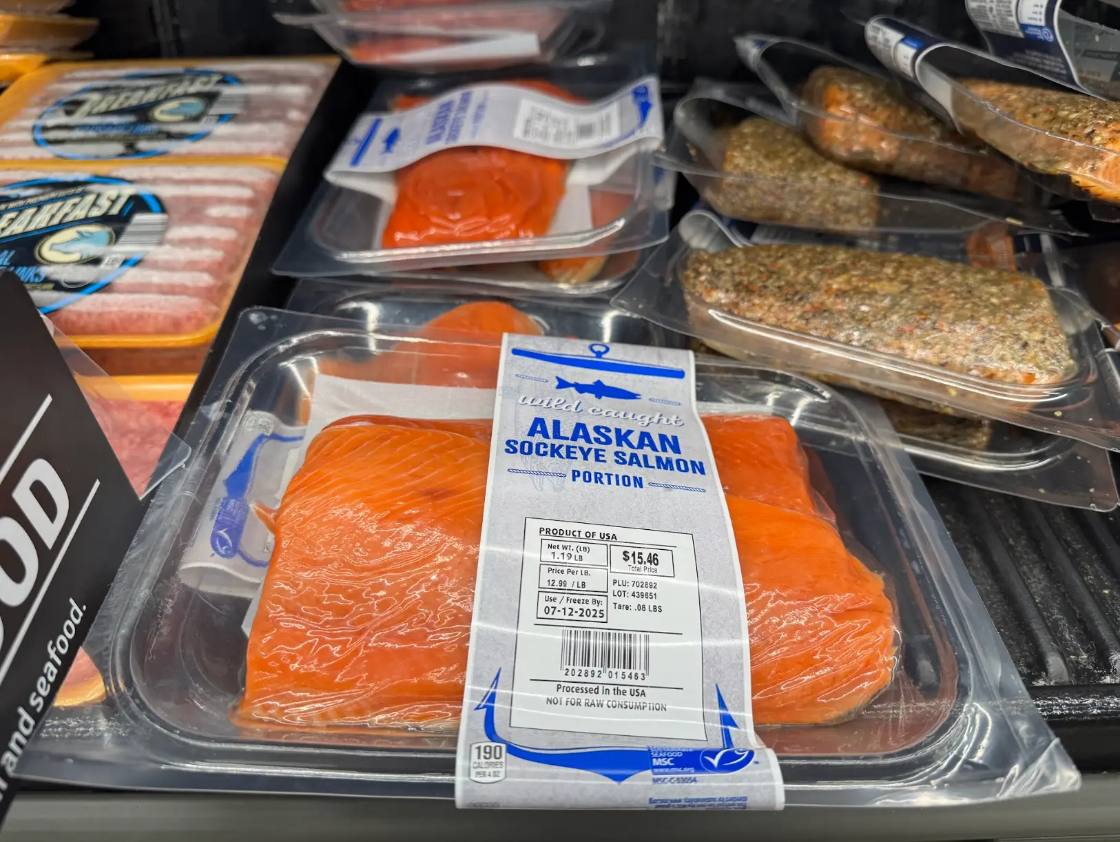 Alaskan sockeye salmon from Aldi.