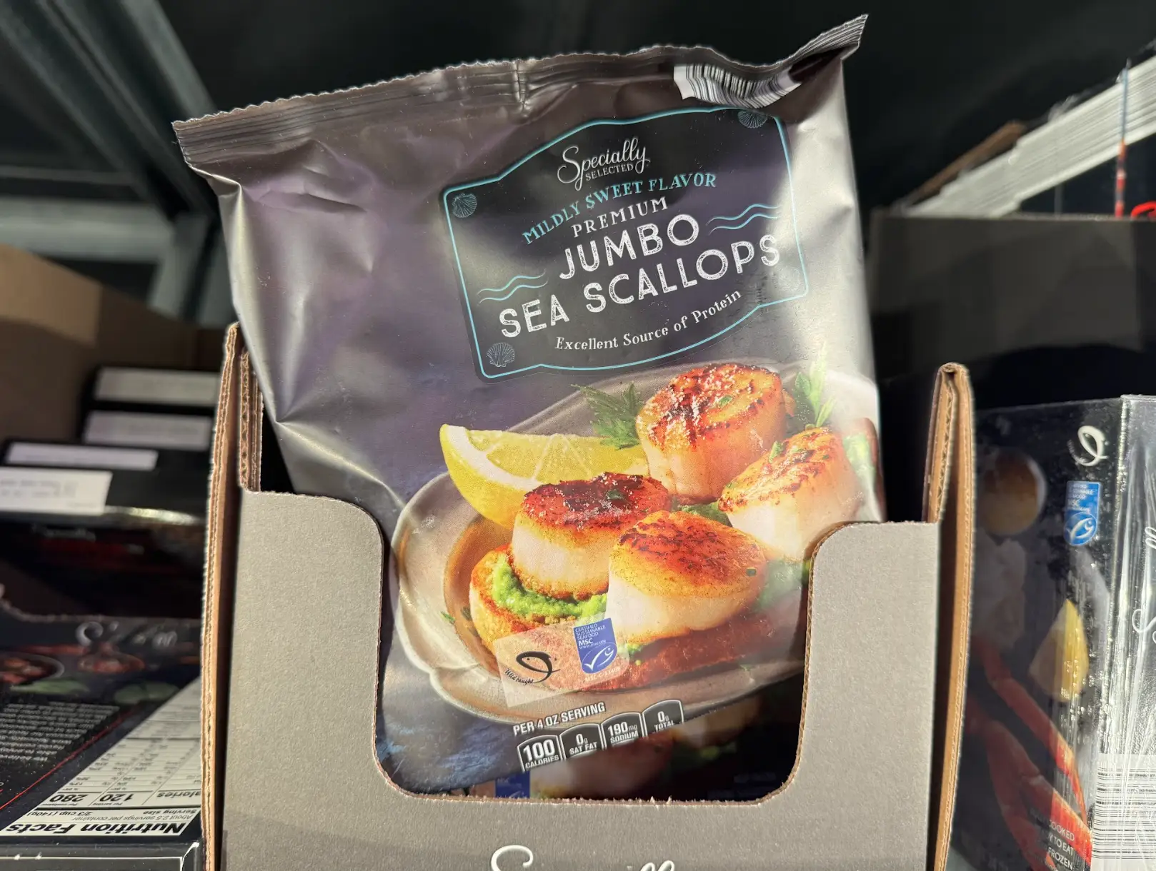 Jumbo sea scallops from Aldi.