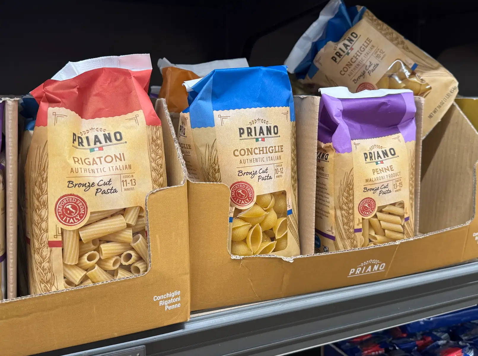 Priano bronze-cut pasta from Aldi.