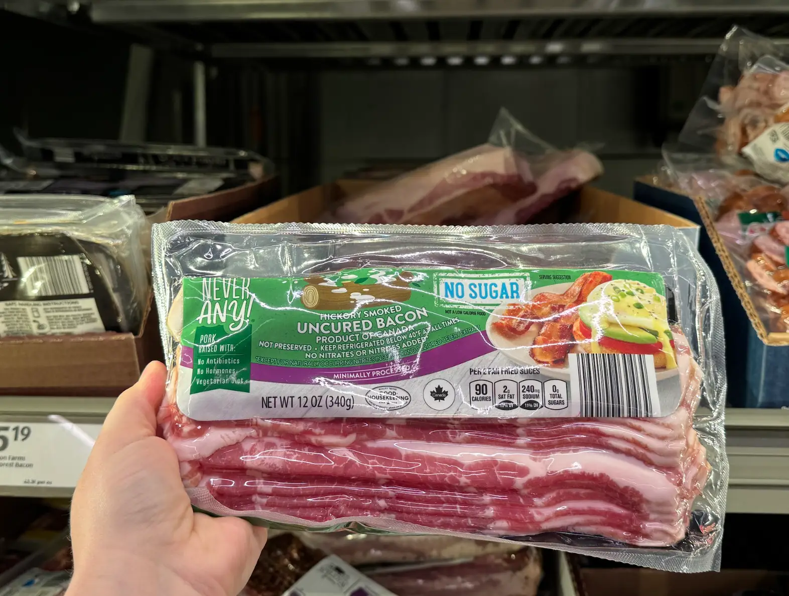 Uncured bacon from Aldi.