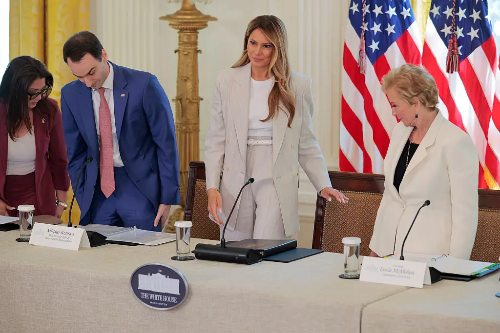 Melania Trump at a White House Task Force on Artificial Intelligence meeting.