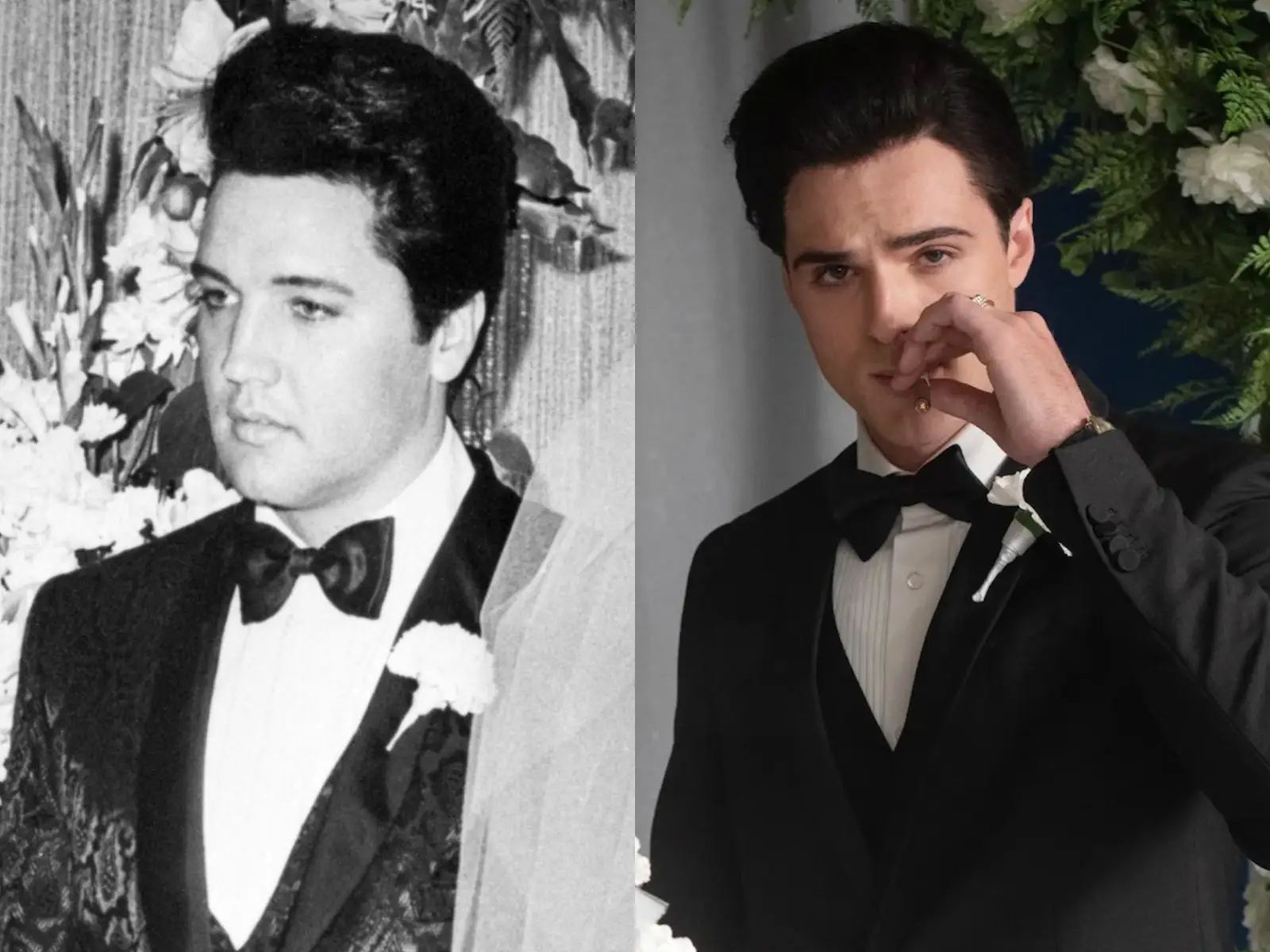 elvis presley on his wedding day and jacob elordi