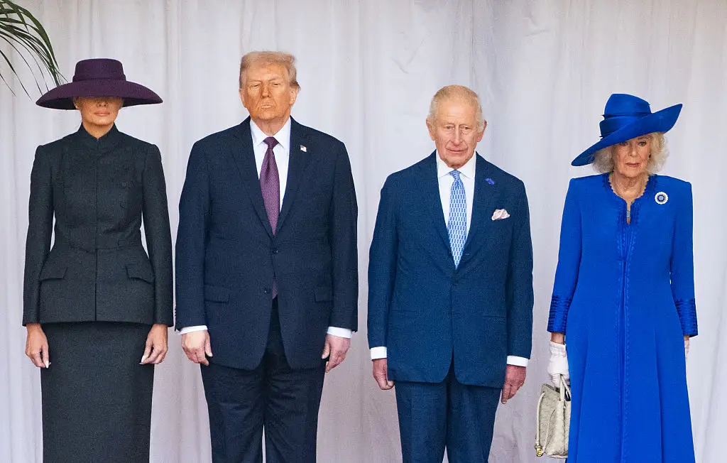 Melania Trump and Donald Trump with King Charles and Queen Camilla.