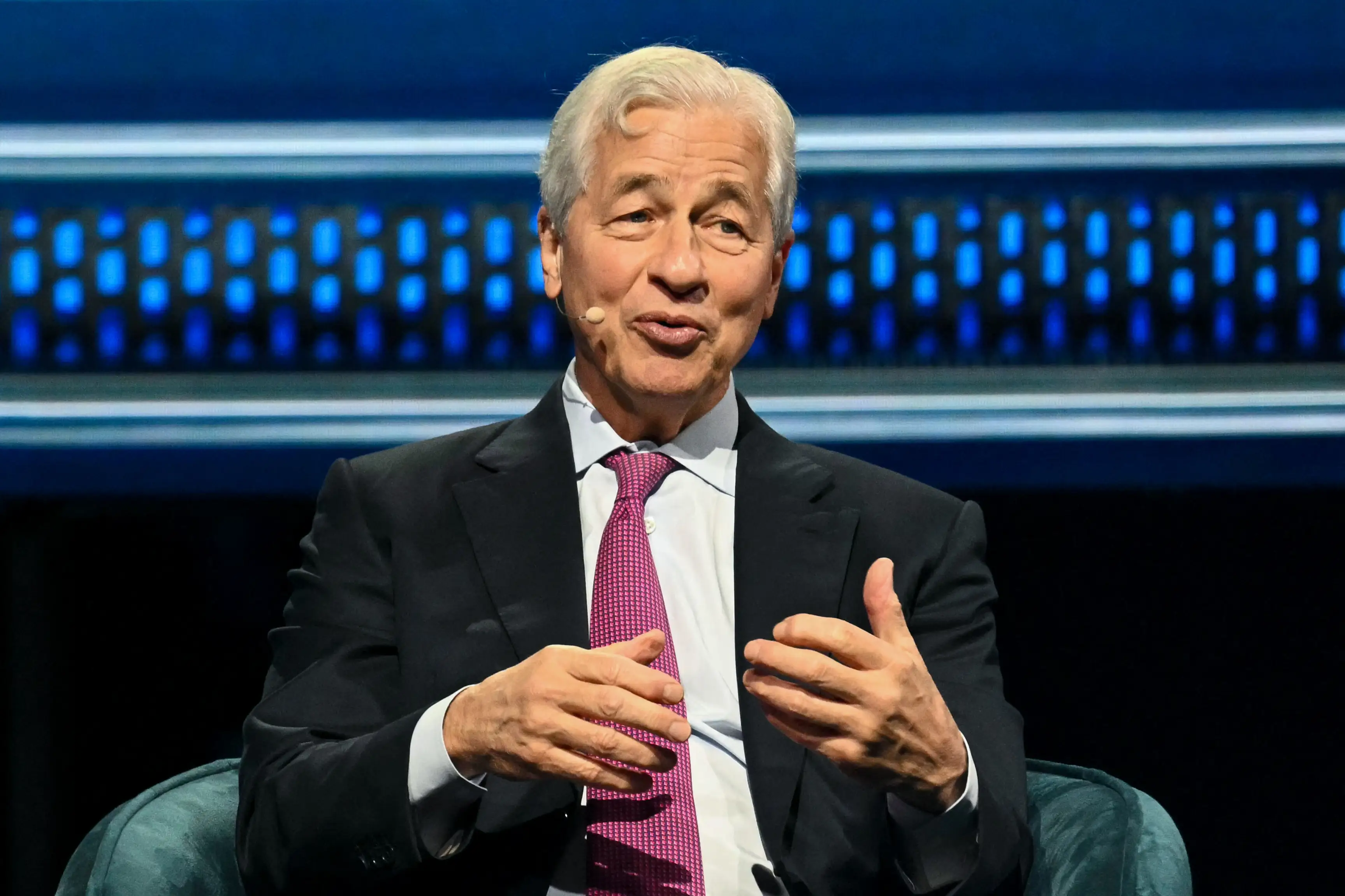 JPMorgan CEO Jamie Dimon speaking at an event
