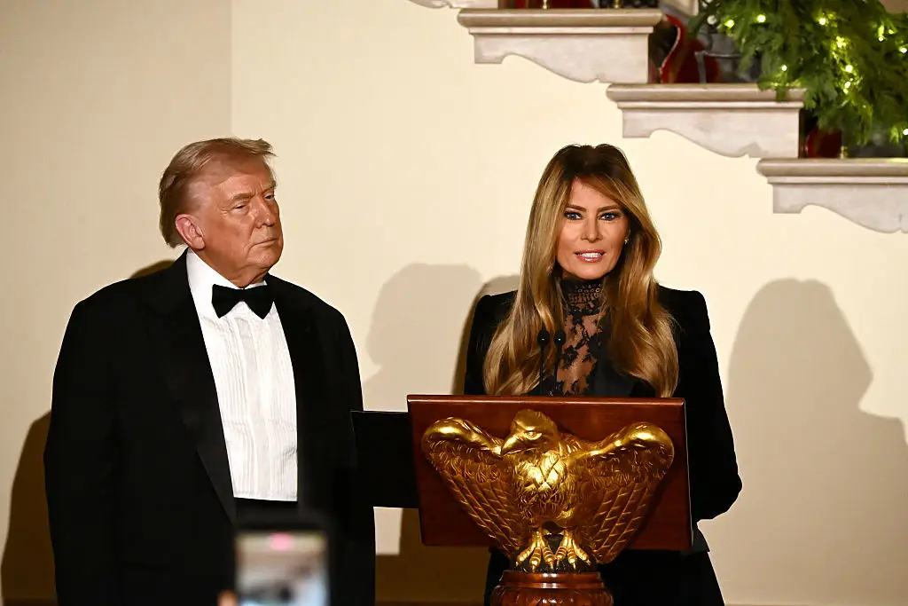 Donald Trump and Melania Trump at the White House.