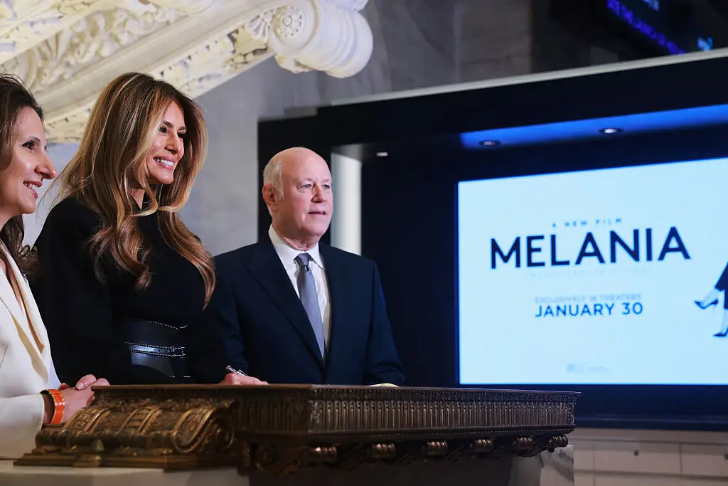 Melania Trump at the New York Stock Exchange.