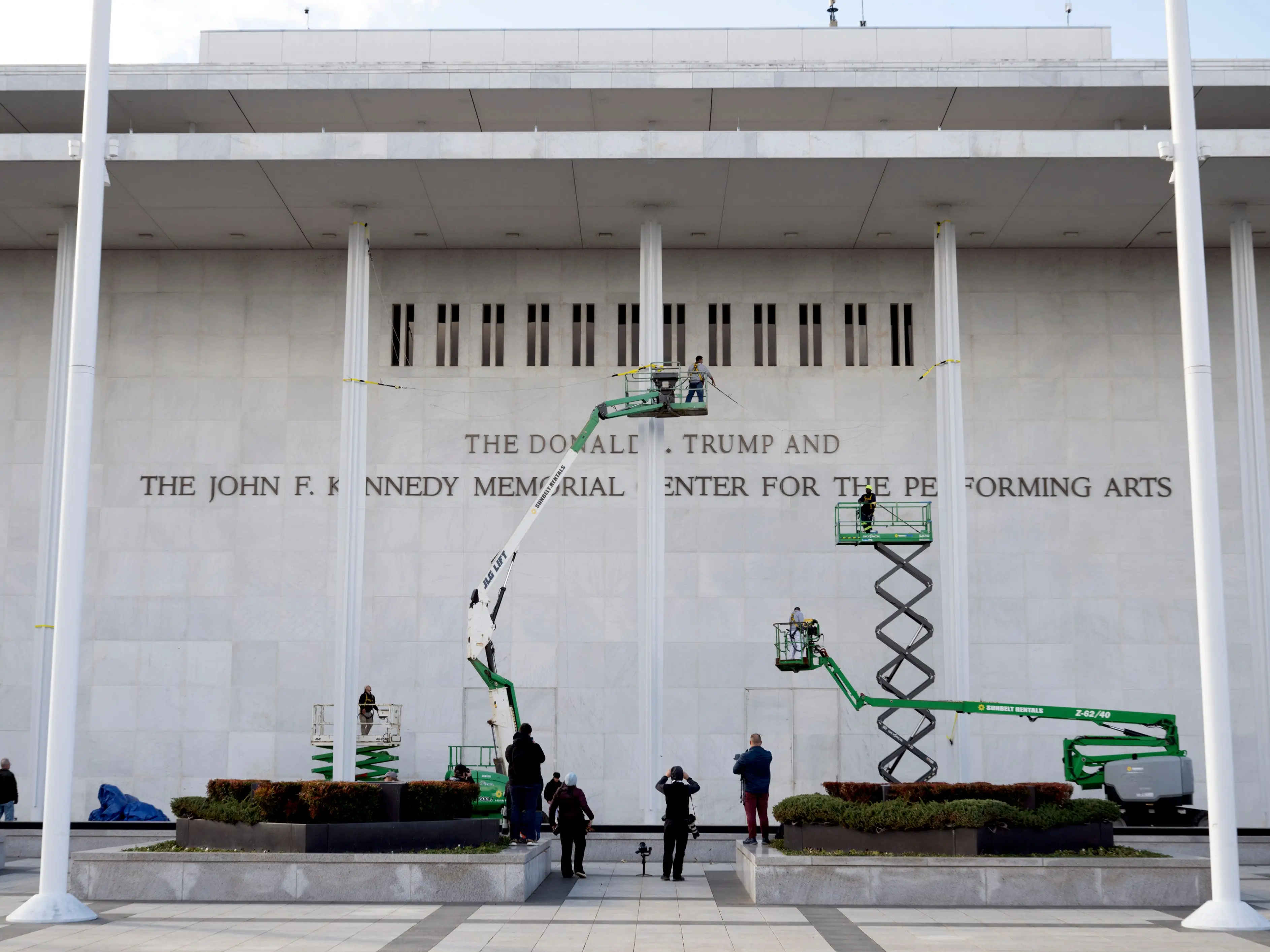 The John F. Kennedy Memorial Center for the Performing Arts has added President Donald J. Trump's name to the building on December 19, 2025