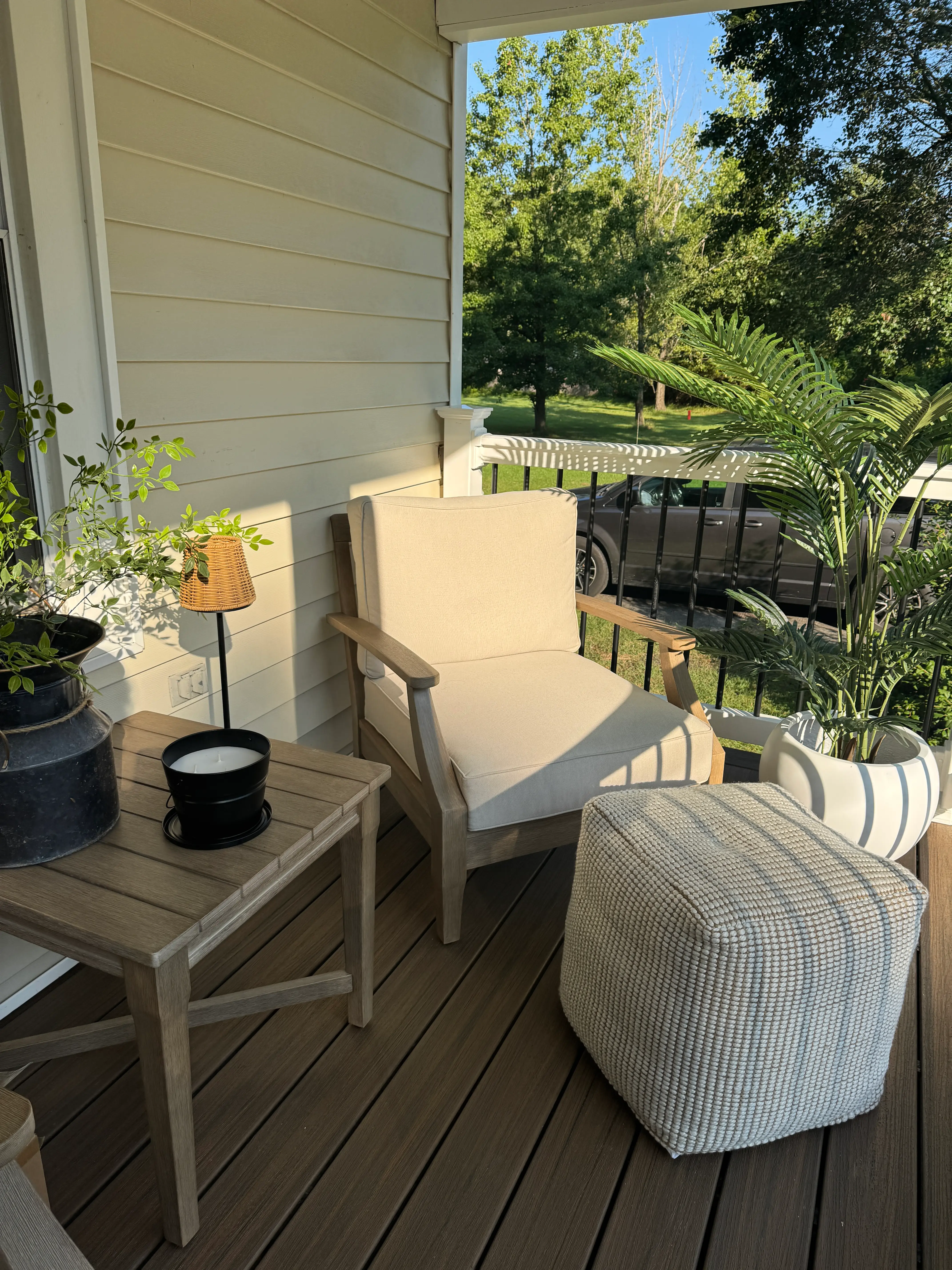 Outdoor porch furniture.